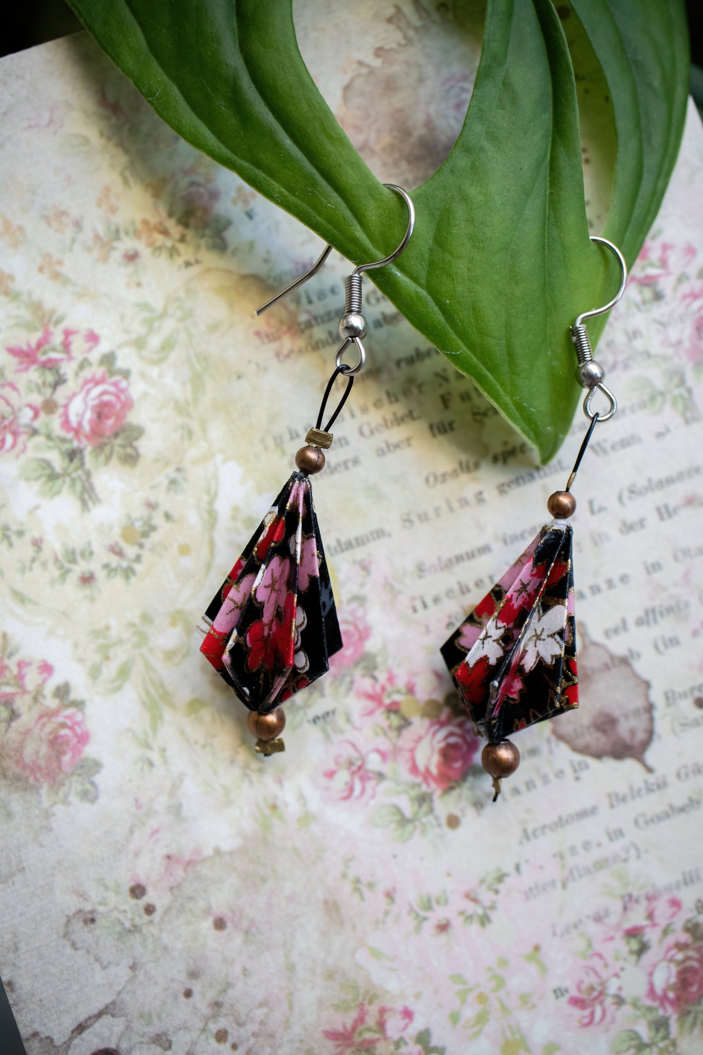 Diamond Origami Earrings