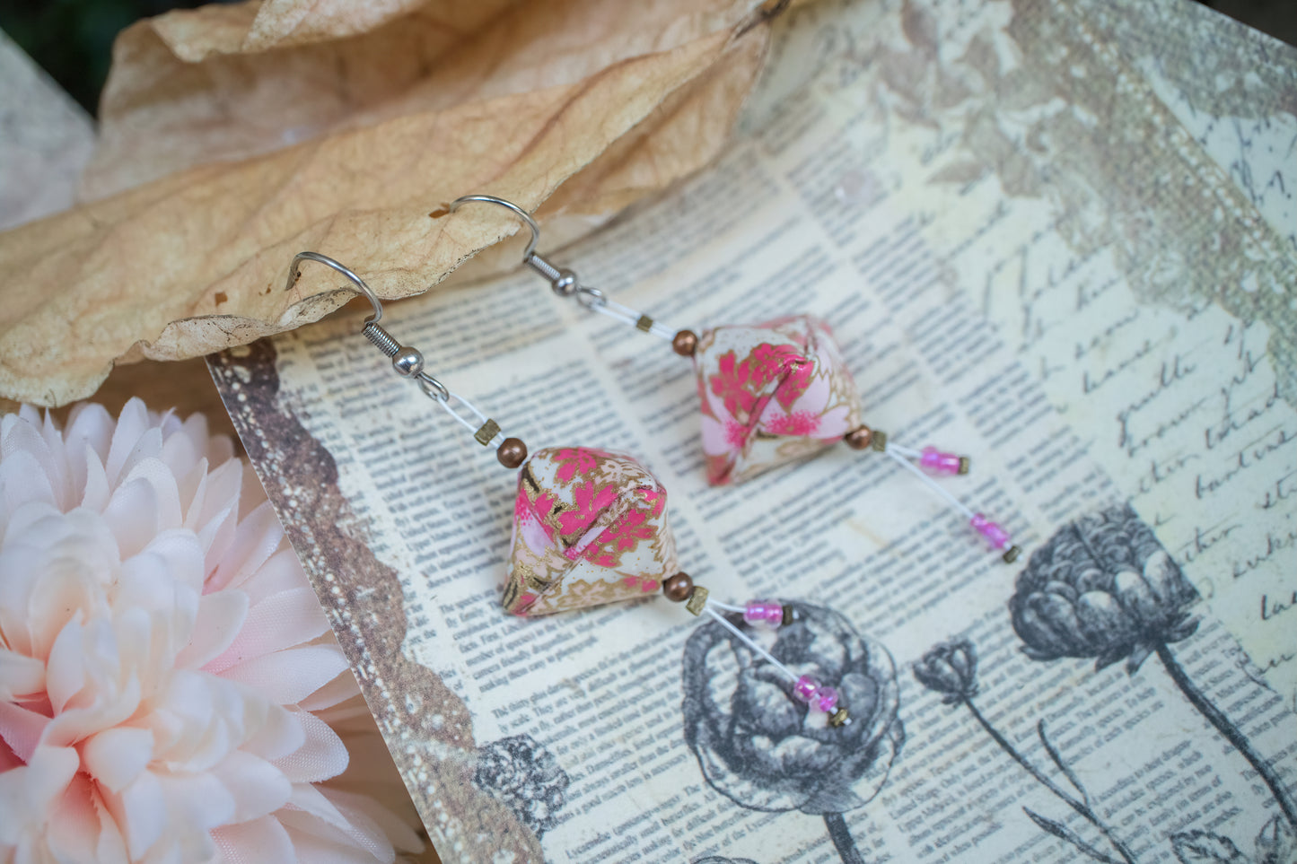 Sonobe Origami Earrings