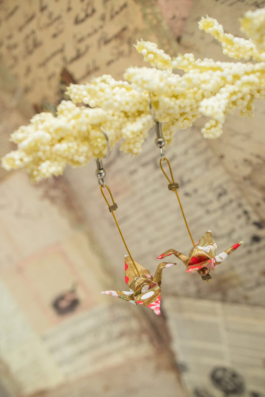 Crane Origami Earrings