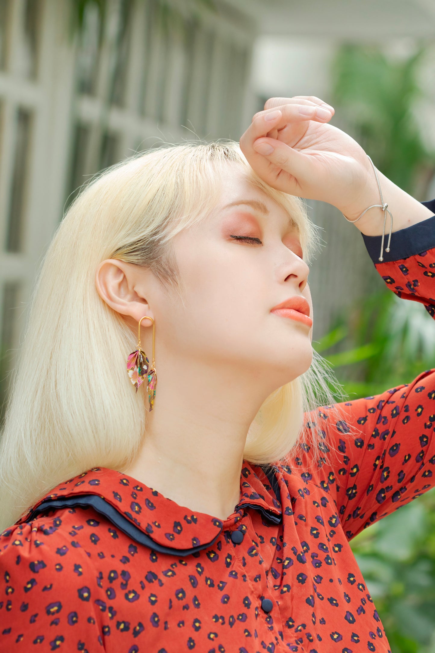 Double Leaves Origami Earrings