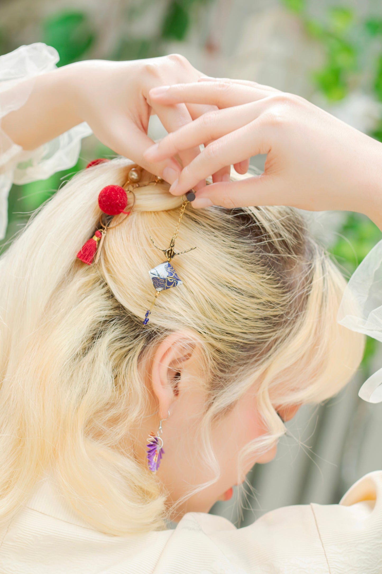 Crane & Sonobe Origami Hairstick
