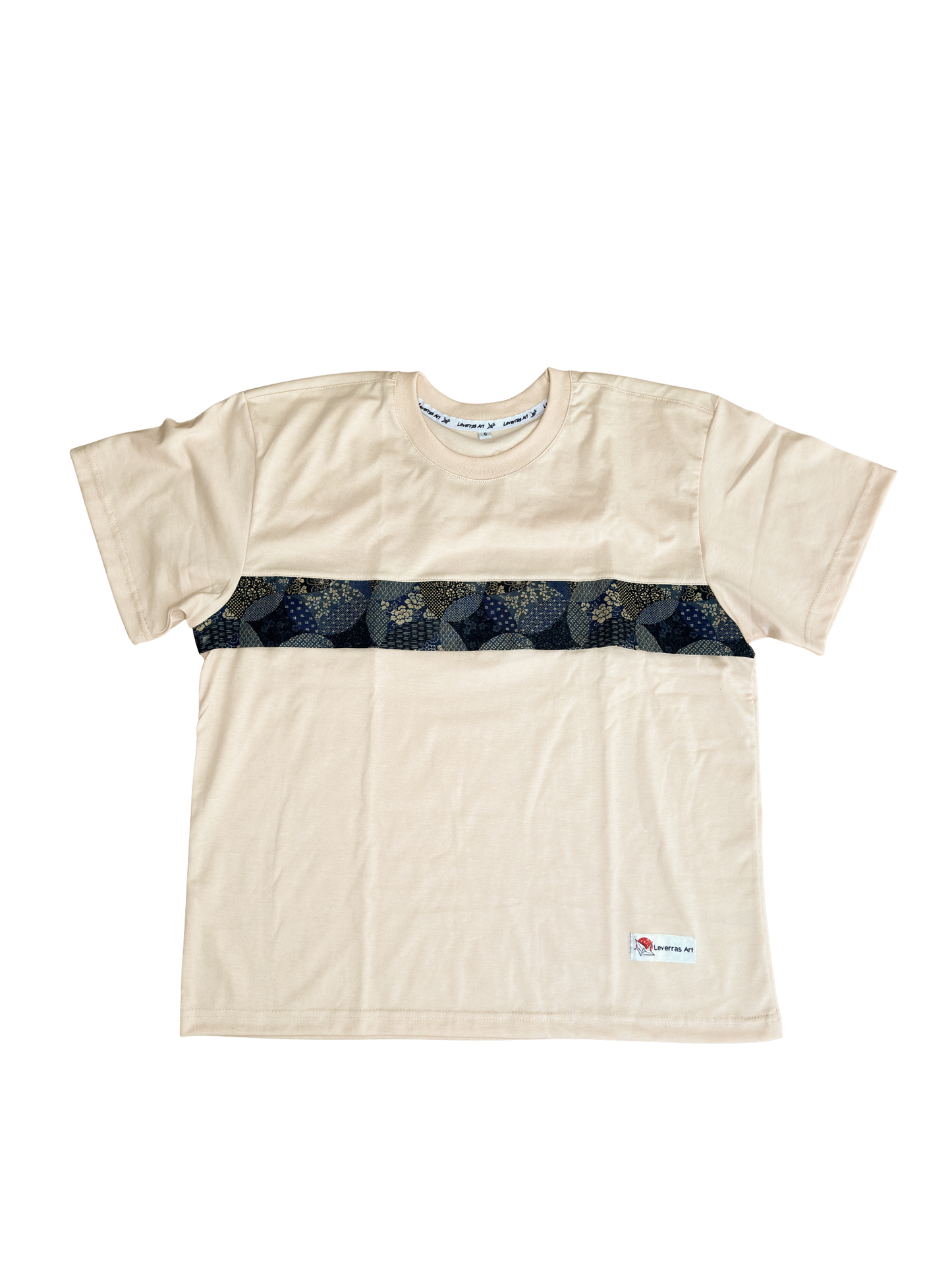 Unisex T-Shirt Loose Fit with Traditional Japanese Fabric