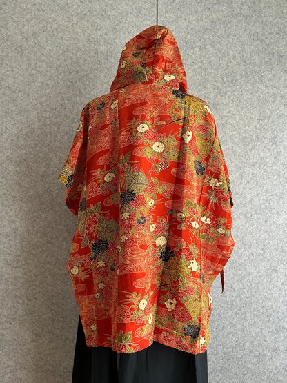 Hooded Poncho | Red | Size 2