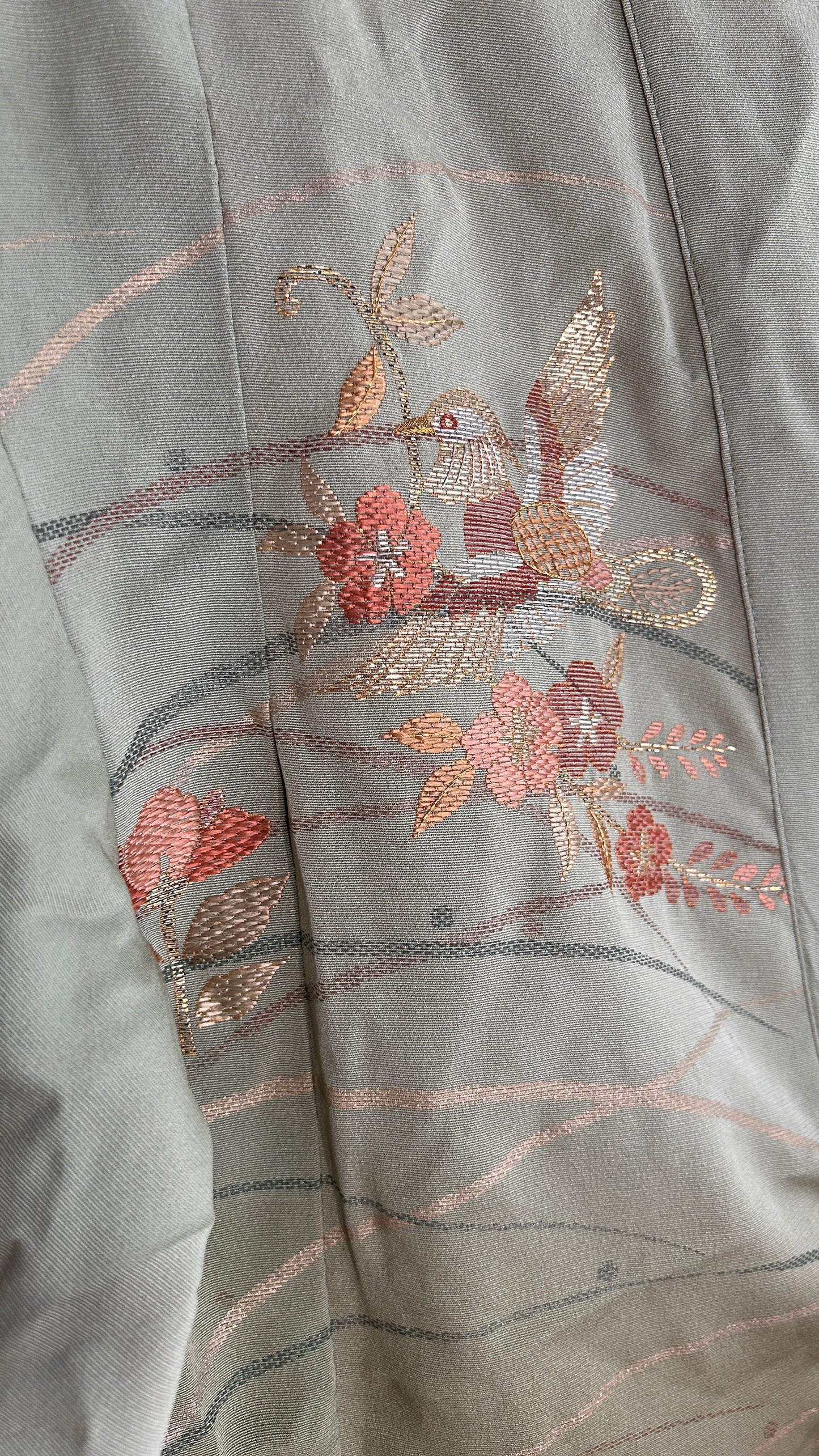 Upcycled Kimono Blazer 1T Green