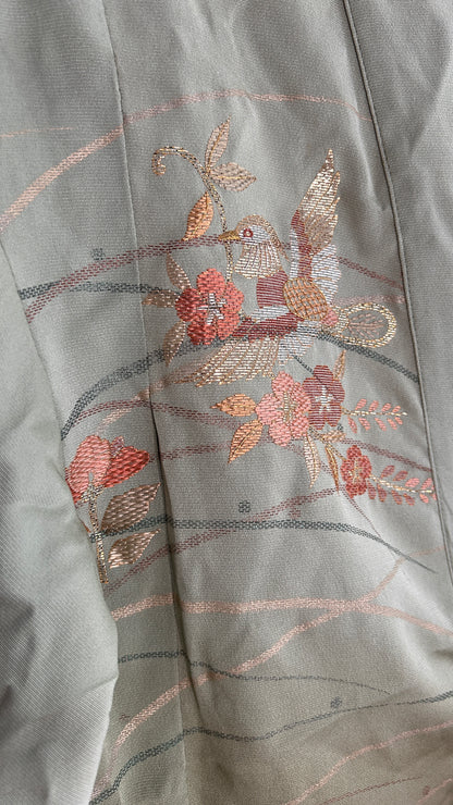 Upcycled Kimono Blazer 1T Green