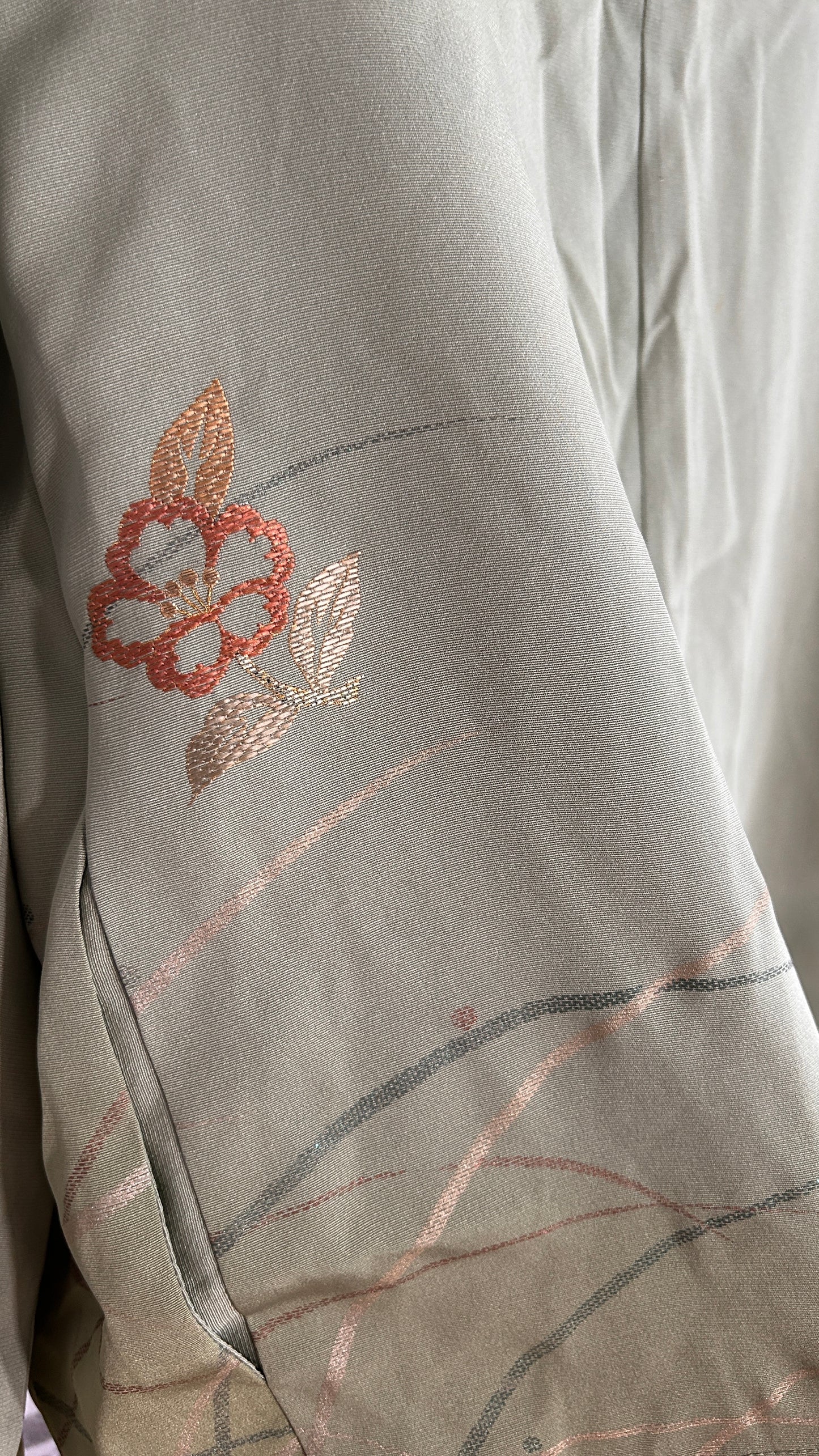 Upcycled Kimono Blazer 1T Green