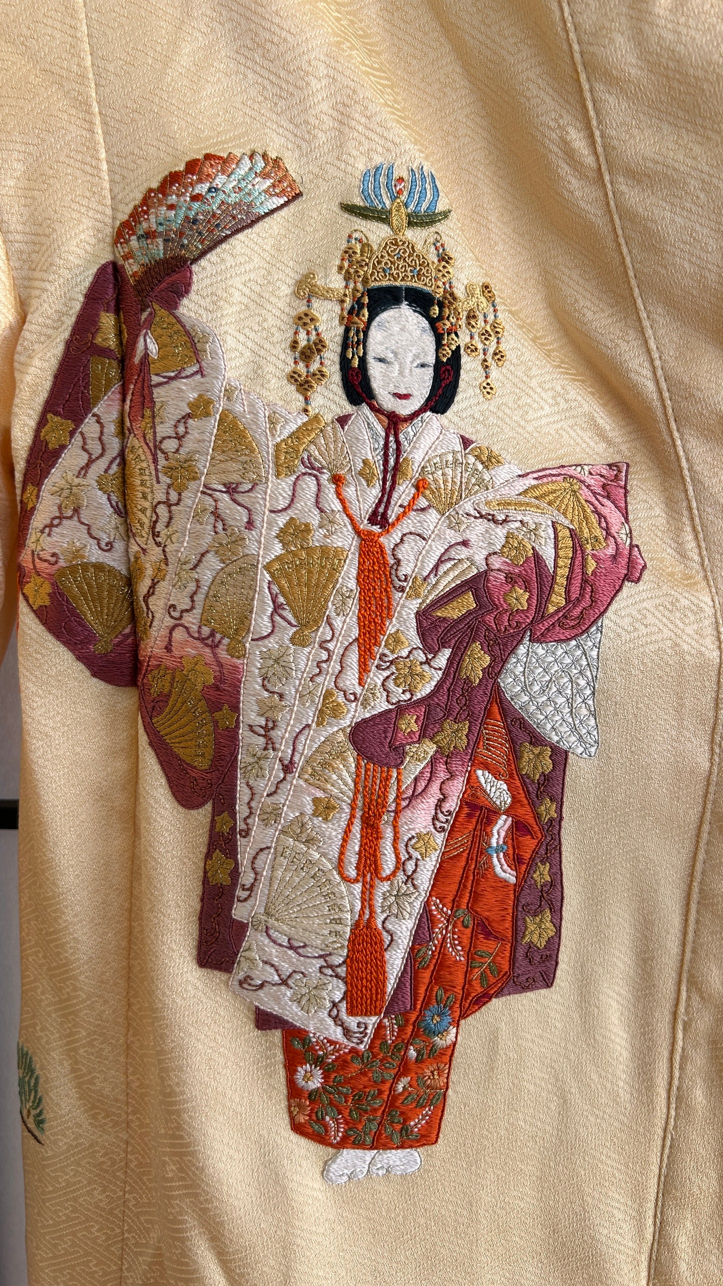 Upcycled Kimono Blazer 1T Yellow