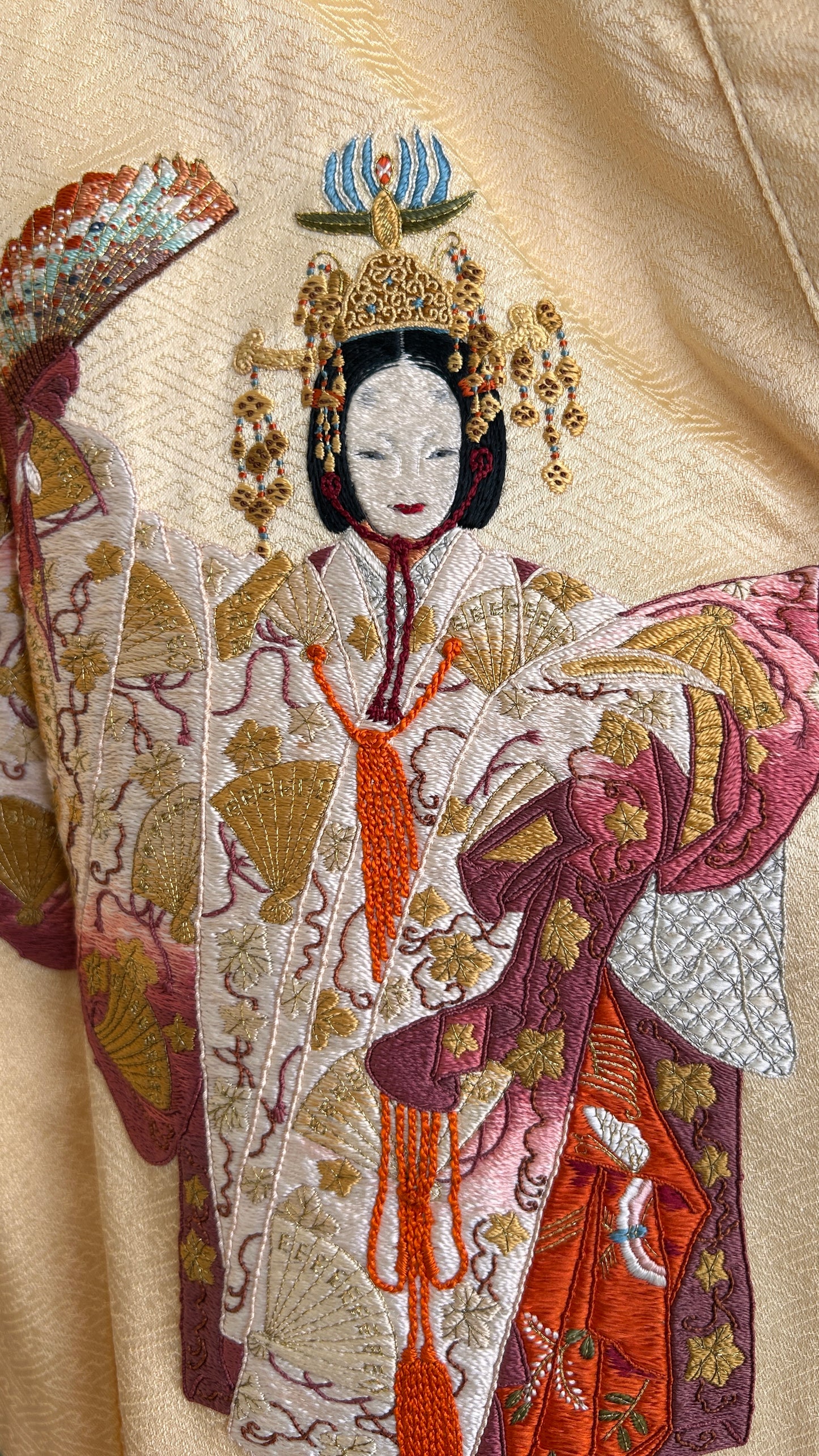 Upcycled Kimono Blazer 1T Yellow