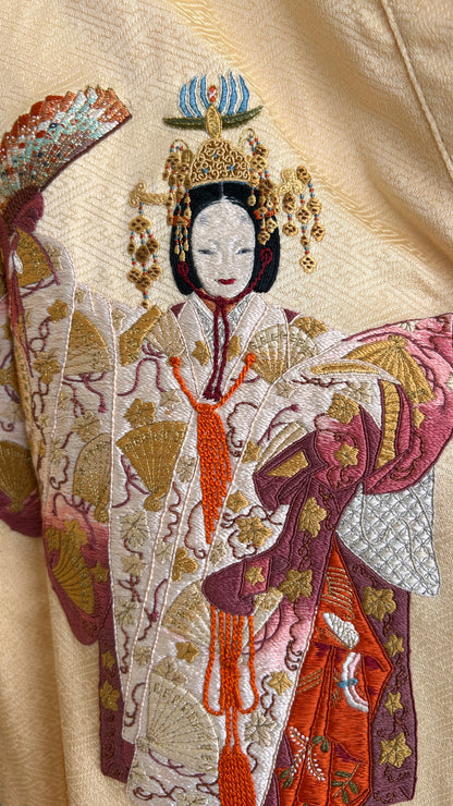 Upcycled Kimono Blazer 1T Yellow