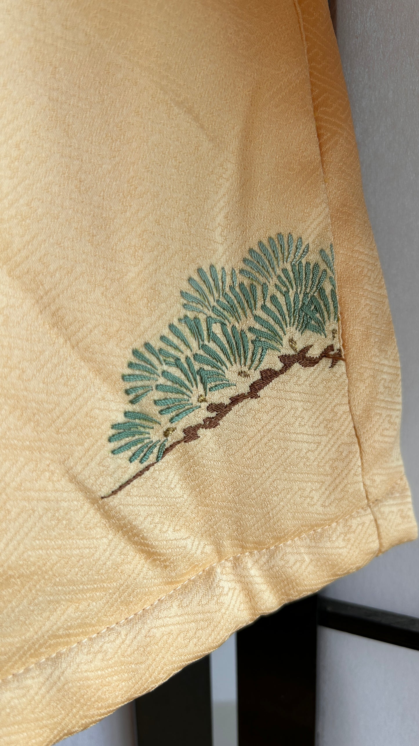 Upcycled Kimono Blazer 1T Yellow