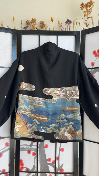 Upcycled Kimono Blazer 1T Black