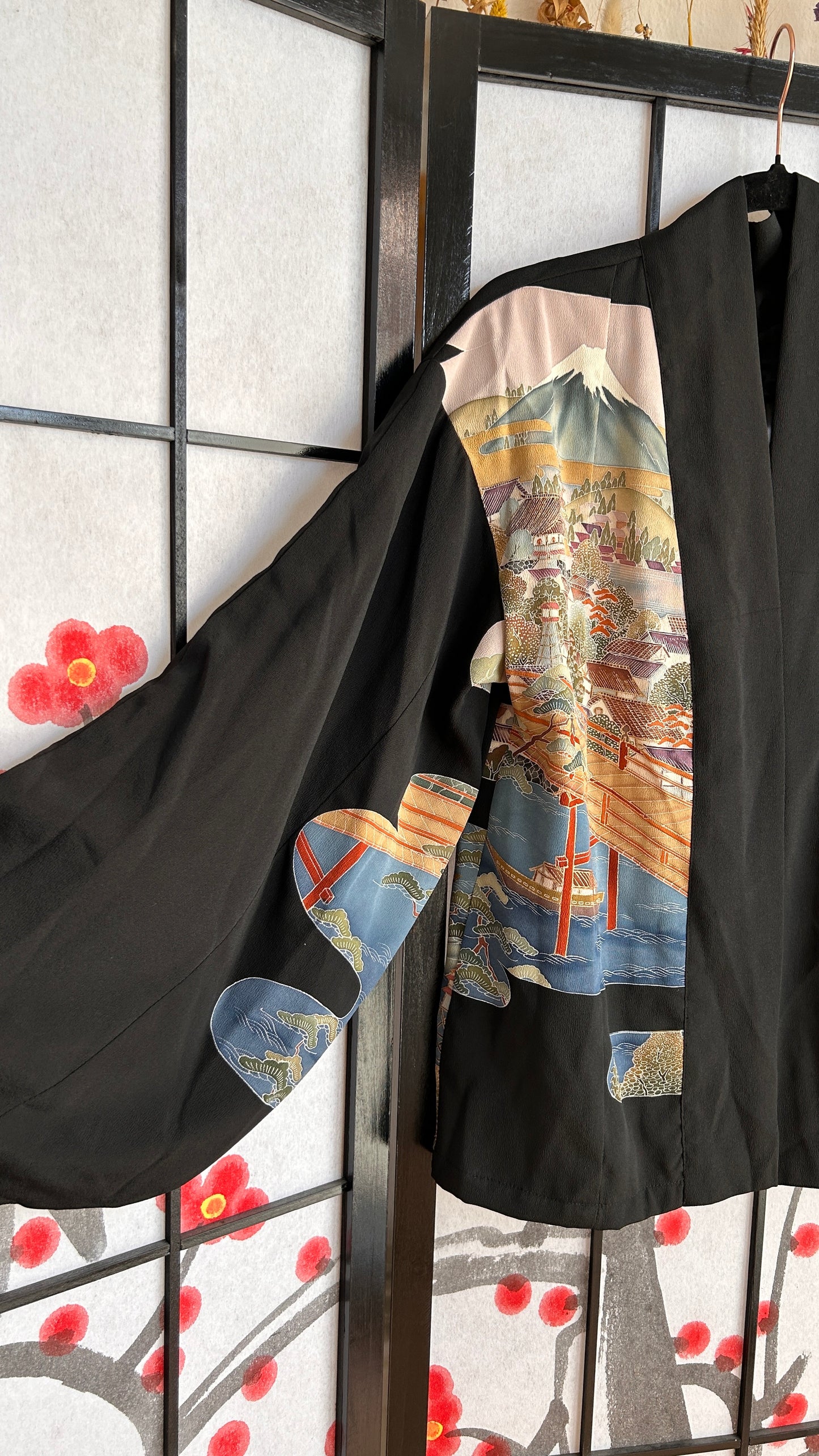 Upcycled Kimono Blazer 1T Black