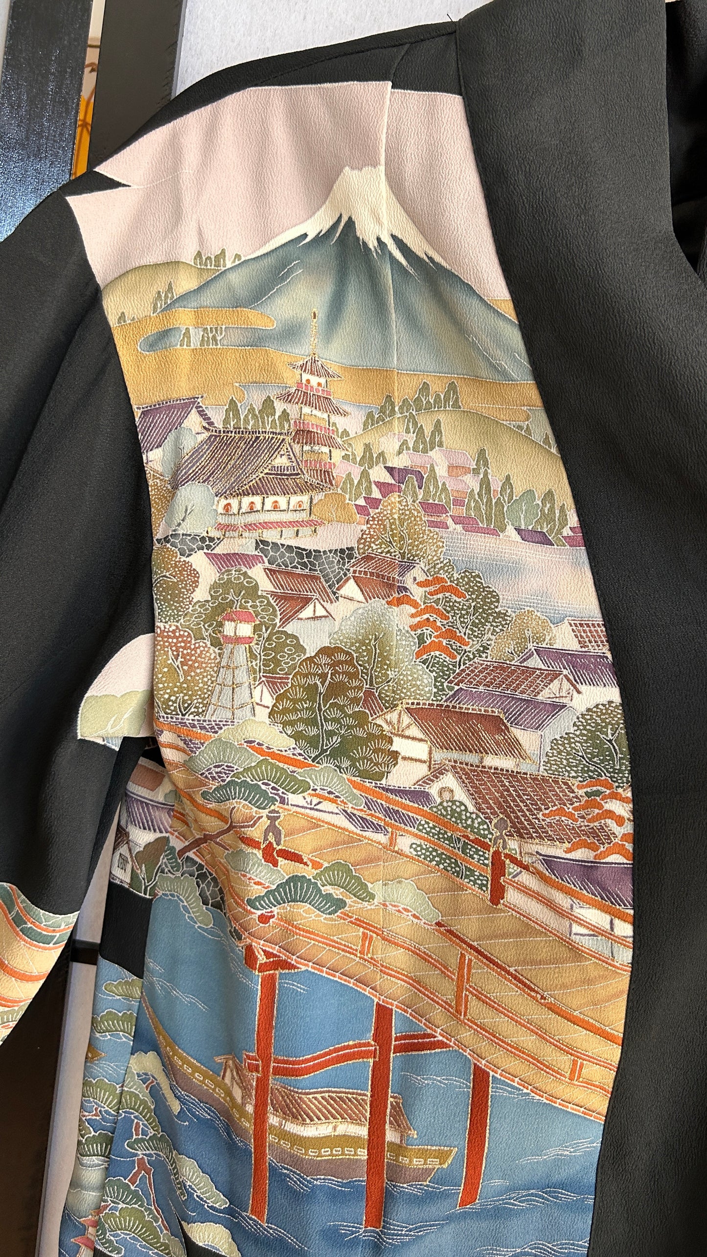 Upcycled Kimono Blazer 1T Black