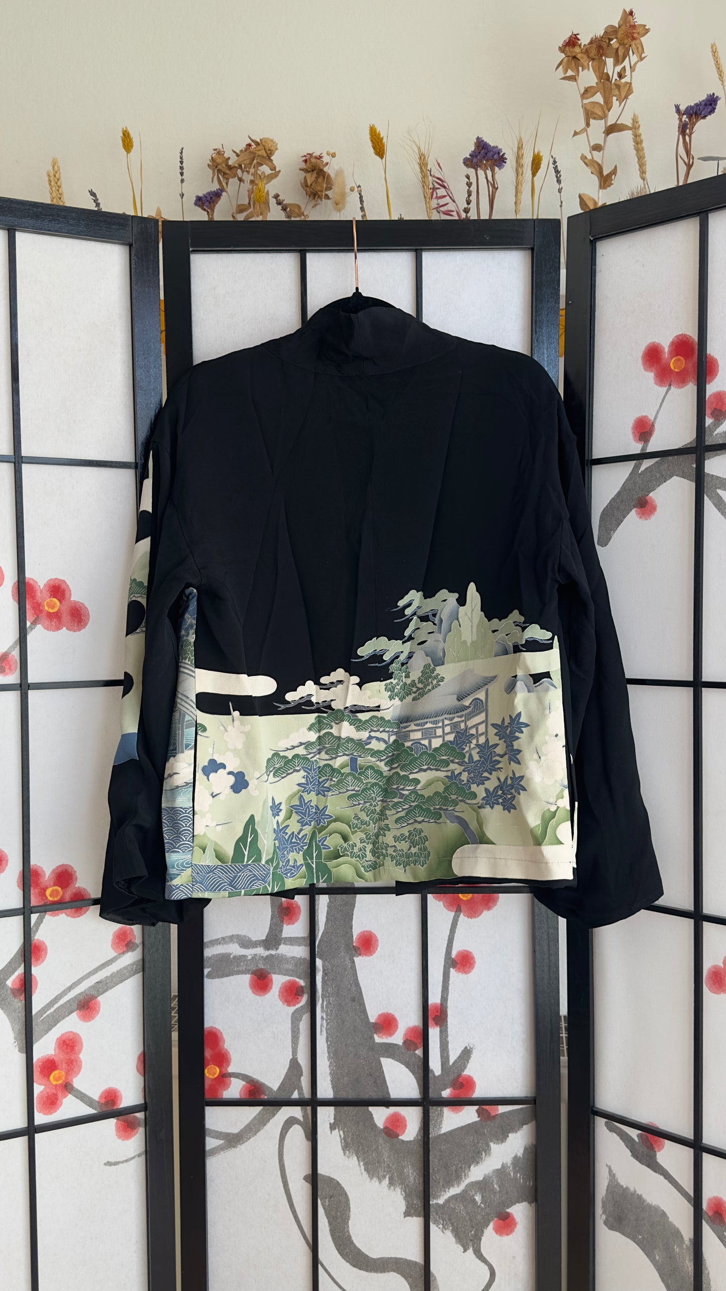 Upcycled Kimono Blazer 1T Black