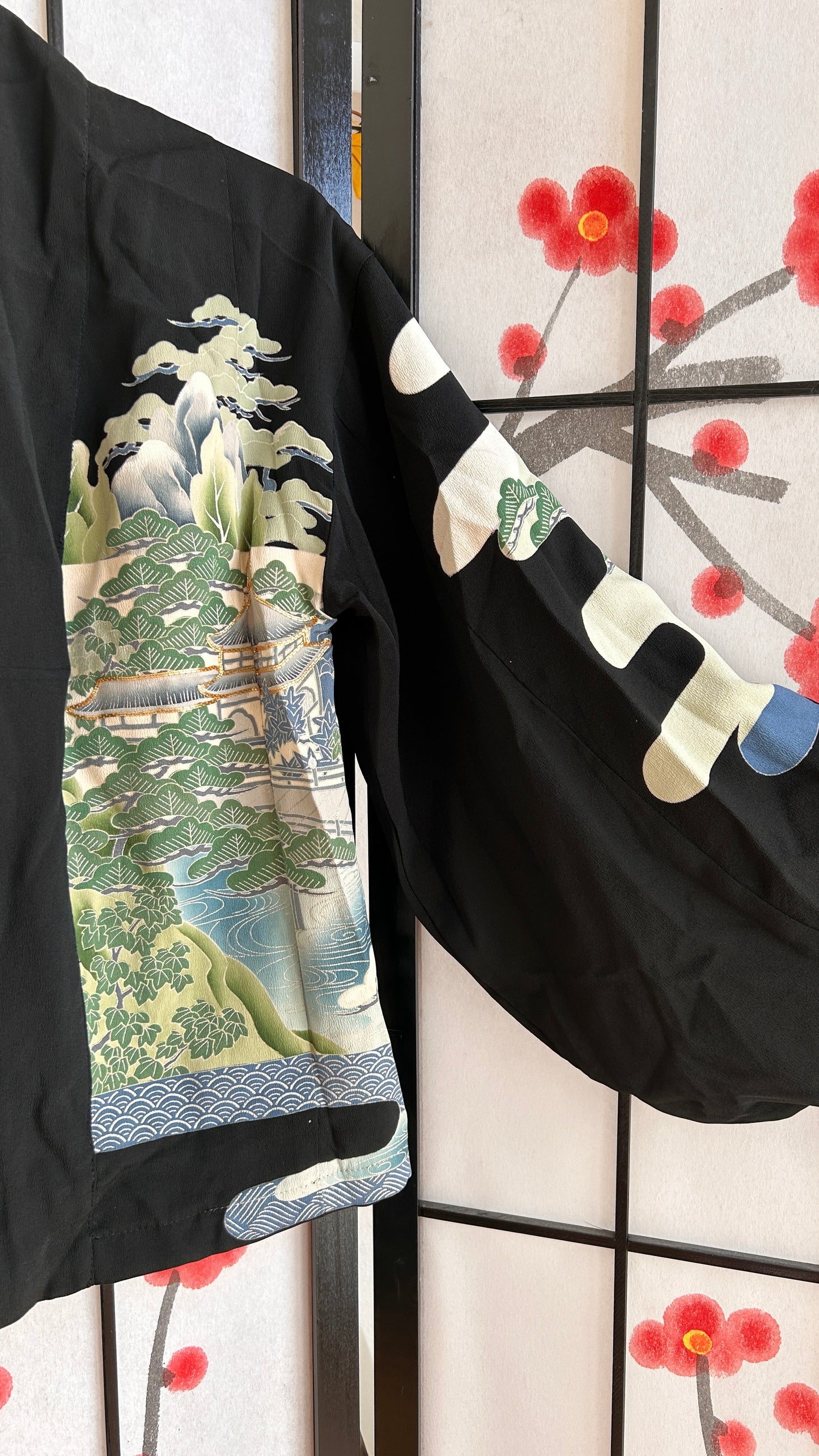 Upcycled Kimono Blazer 1T Black