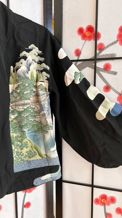 Upcycled Kimono Blazer 1T Black
