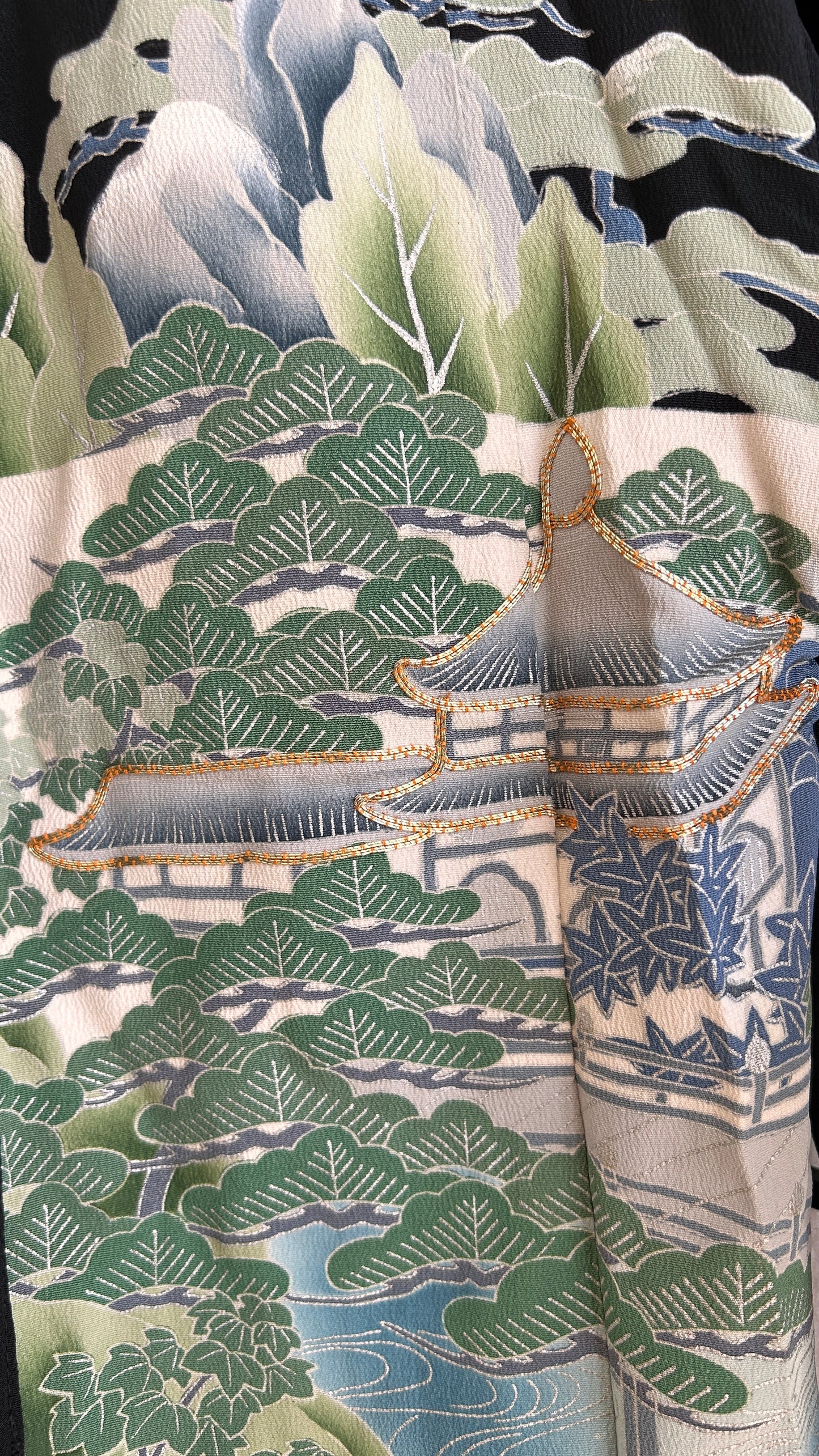 Upcycled Kimono Blazer 1T Black