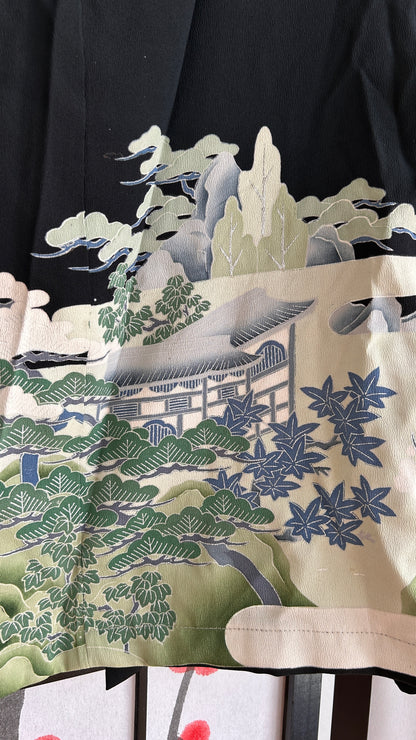 Upcycled Kimono Blazer 1T Black