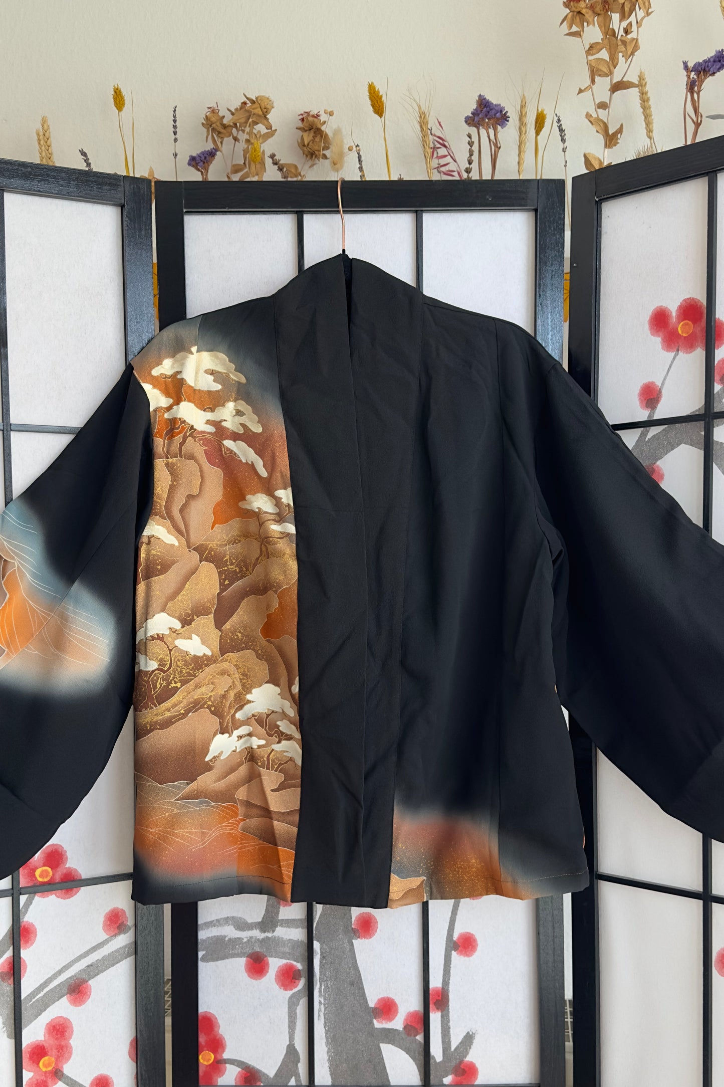 Upcycled Kimono Blazer 2T Black