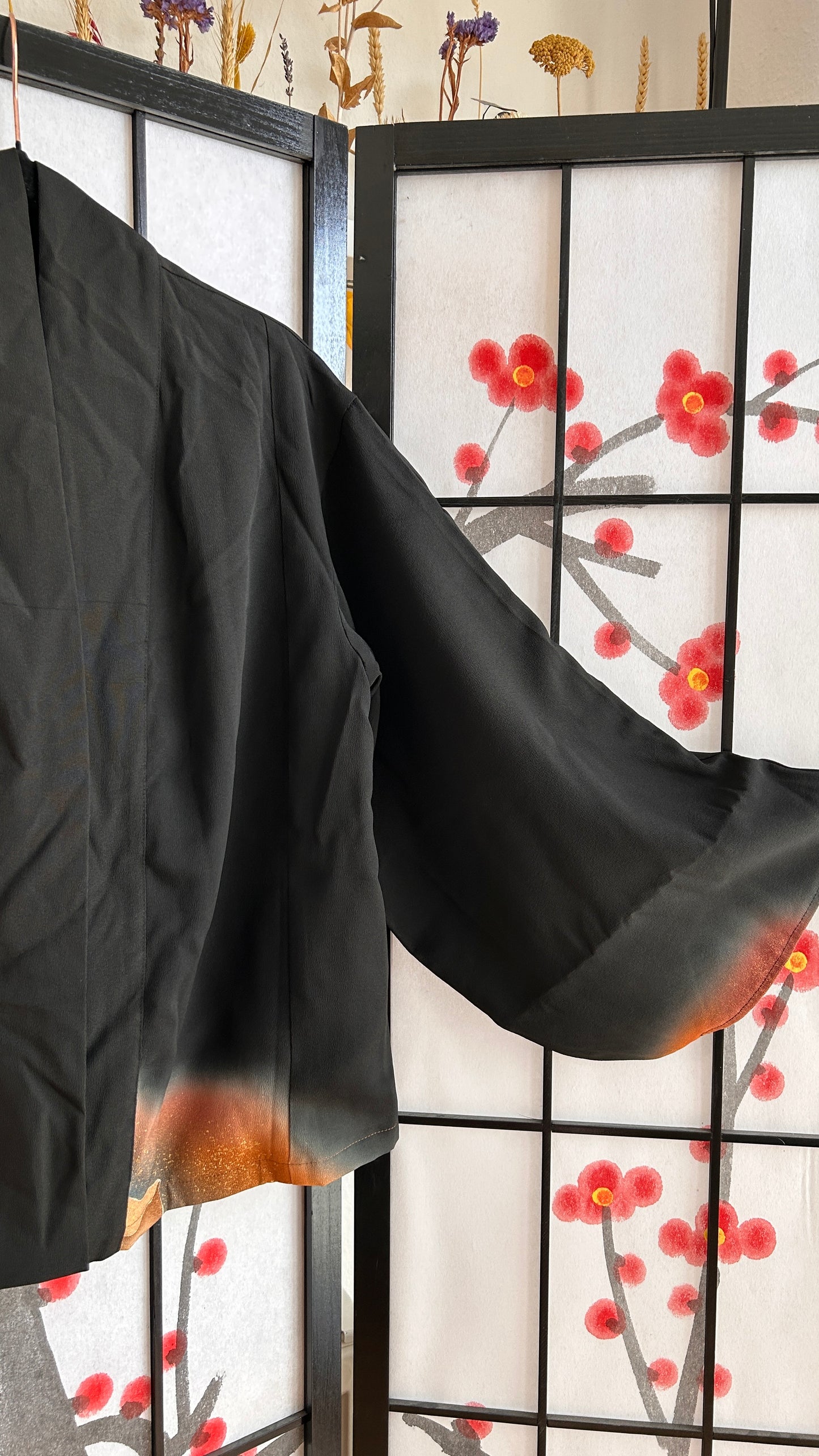 Upcycled Kimono Blazer 2T Black