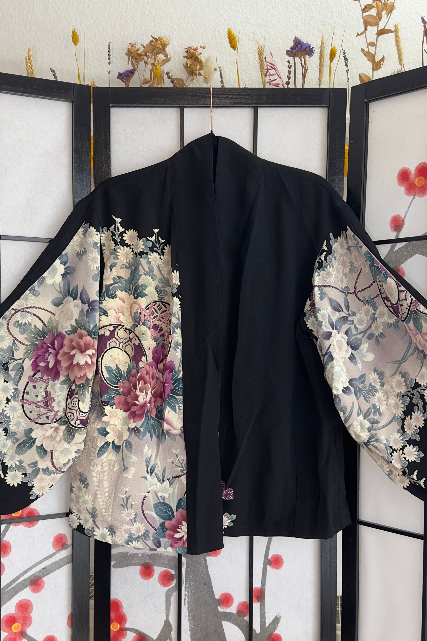 Upcycled Kimono Blazer 2T Black