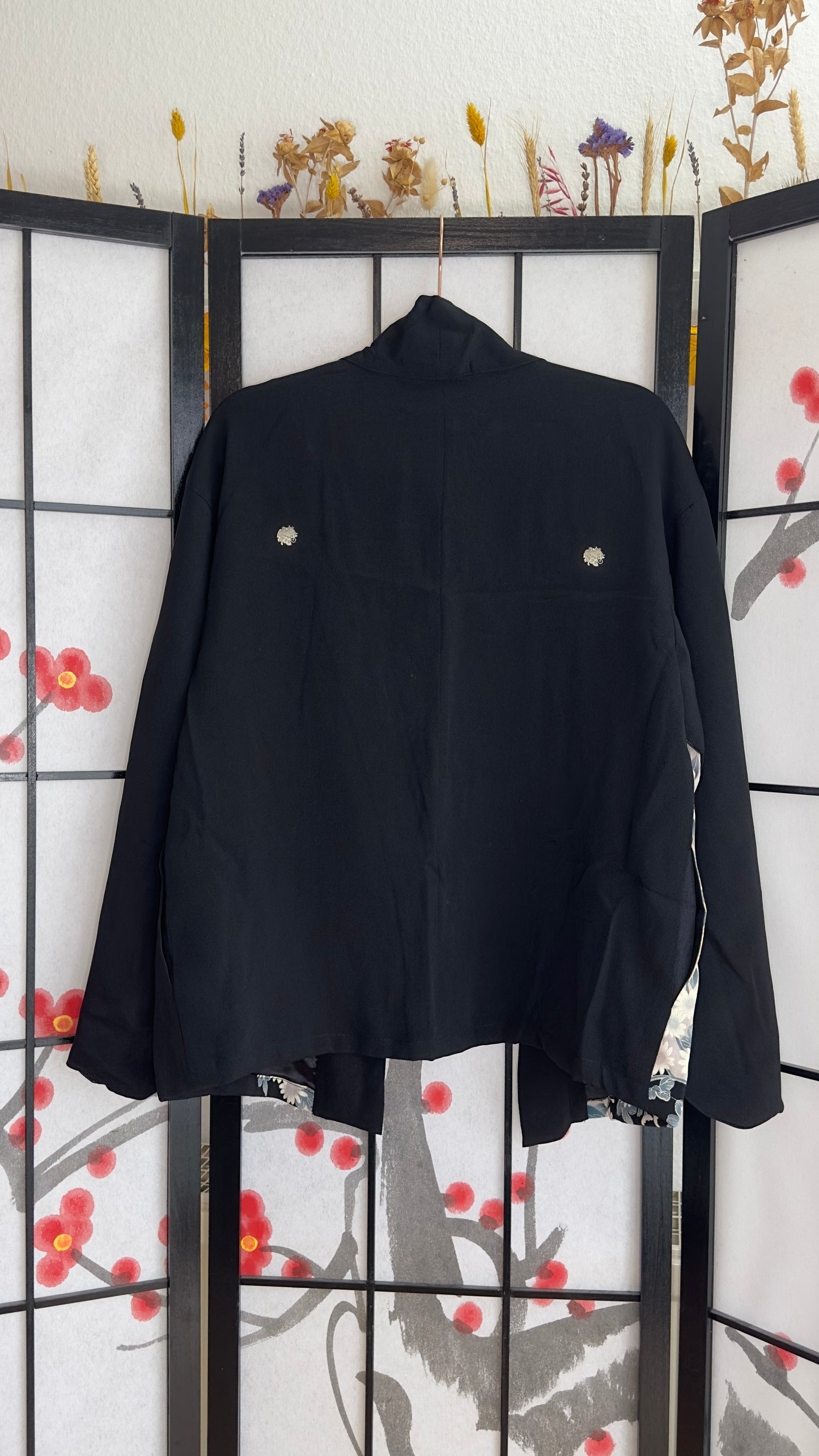 Upcycled Kimono Blazer 2T Black