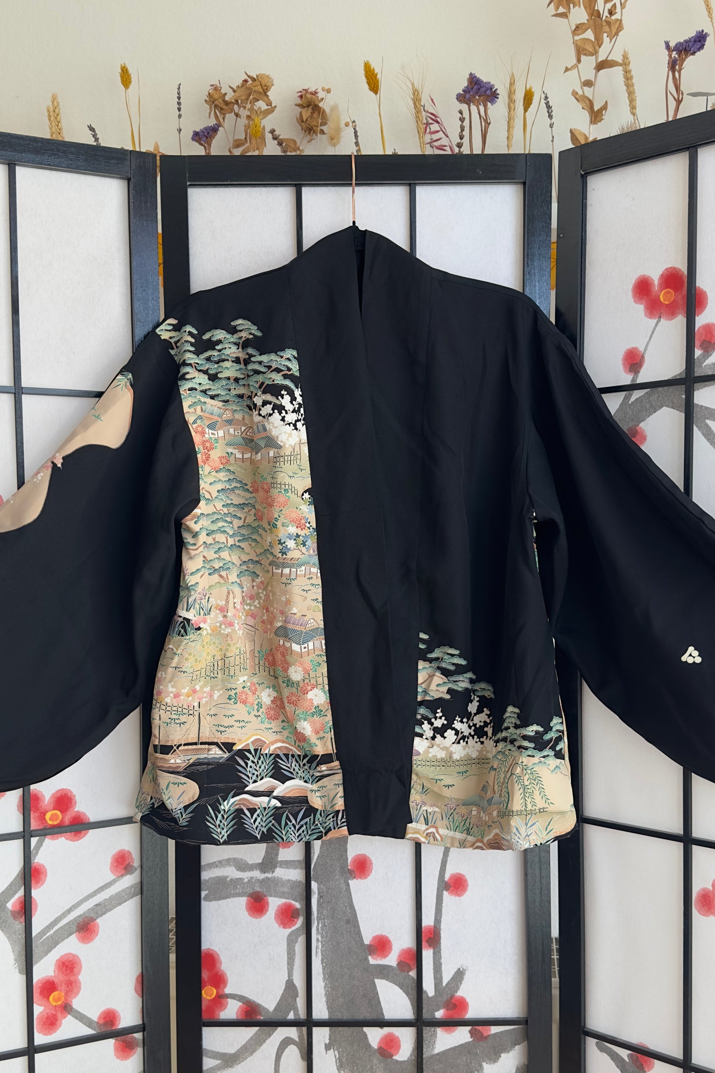 Upcycled Kimono Blazer 2T Black