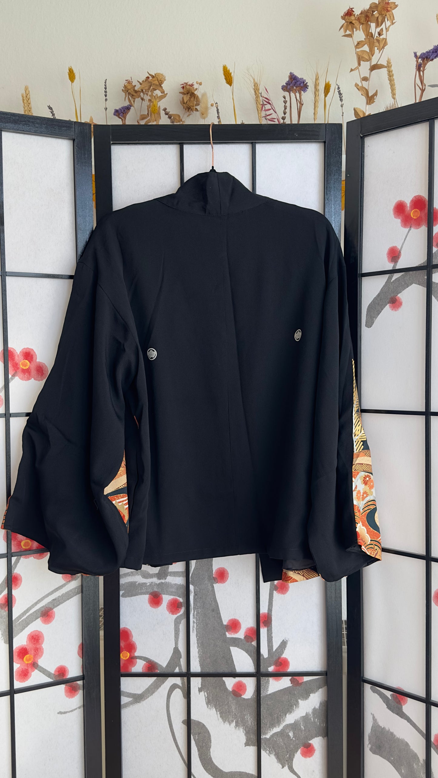 Upcycled Kimono Blazer 2T Black