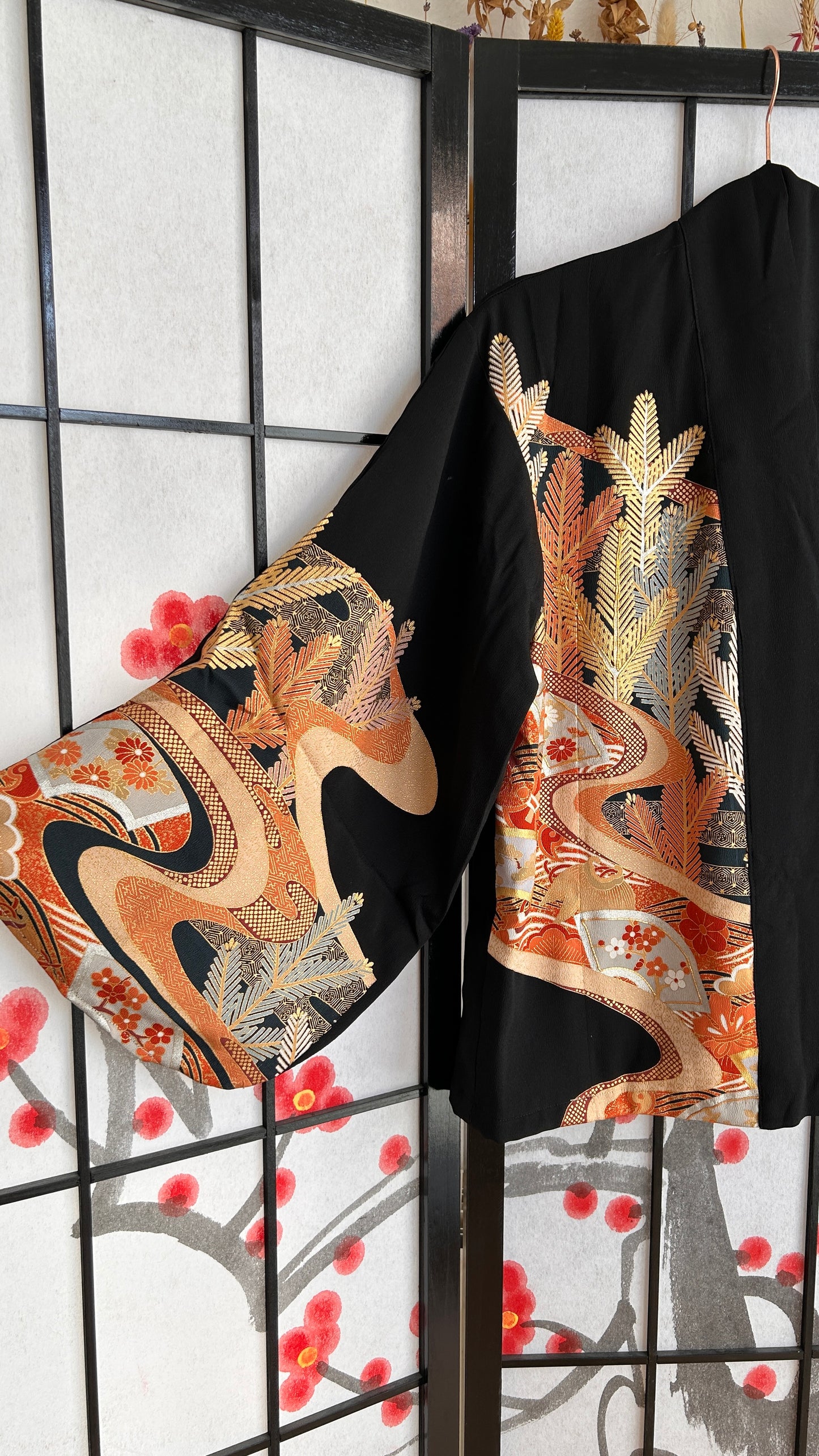 Upcycled Kimono Blazer 2T Black