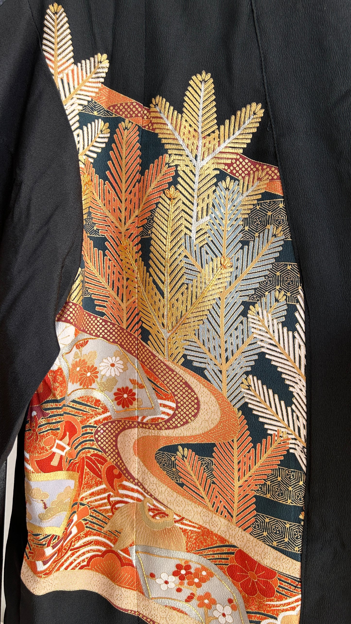 Upcycled Kimono Blazer 2T Black