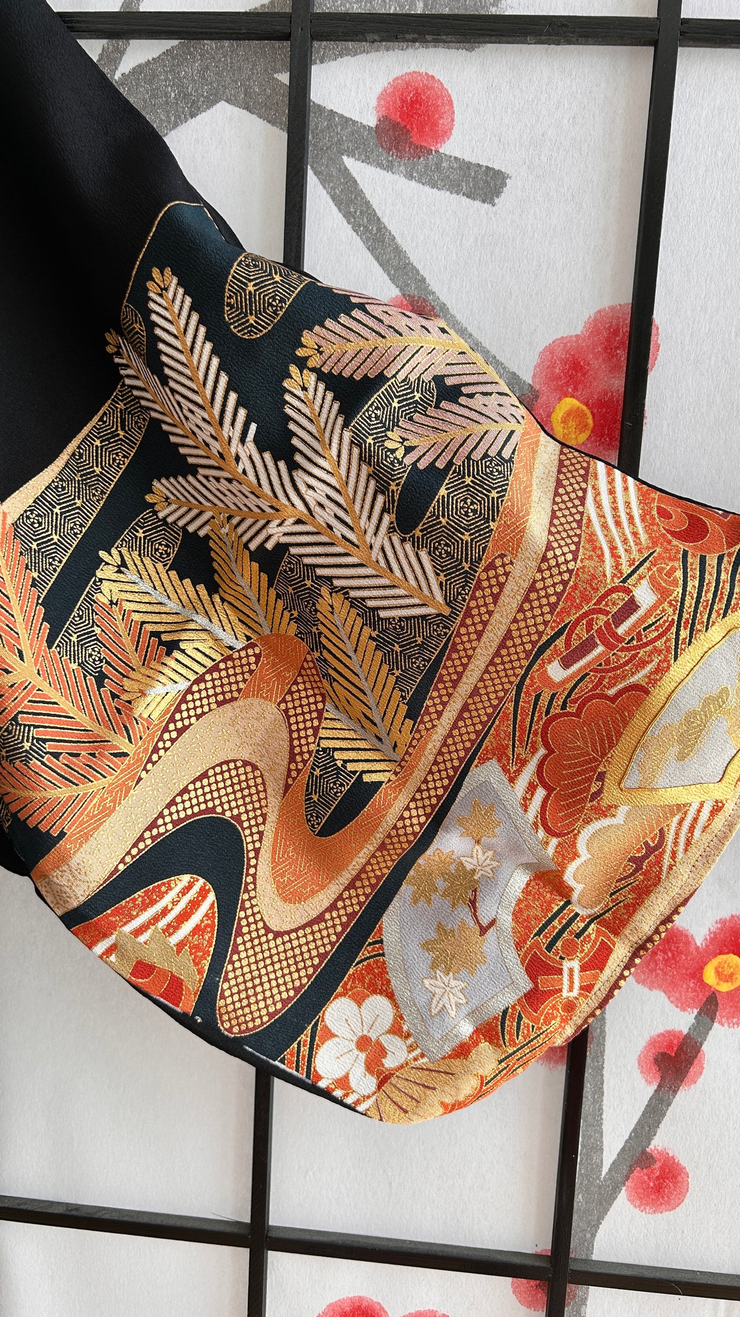 Upcycled Kimono Blazer 2T Black