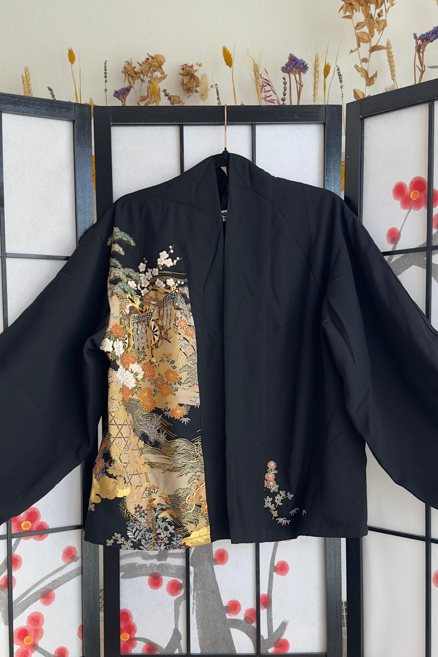 Upcycled Kimono Blazer 2T Black