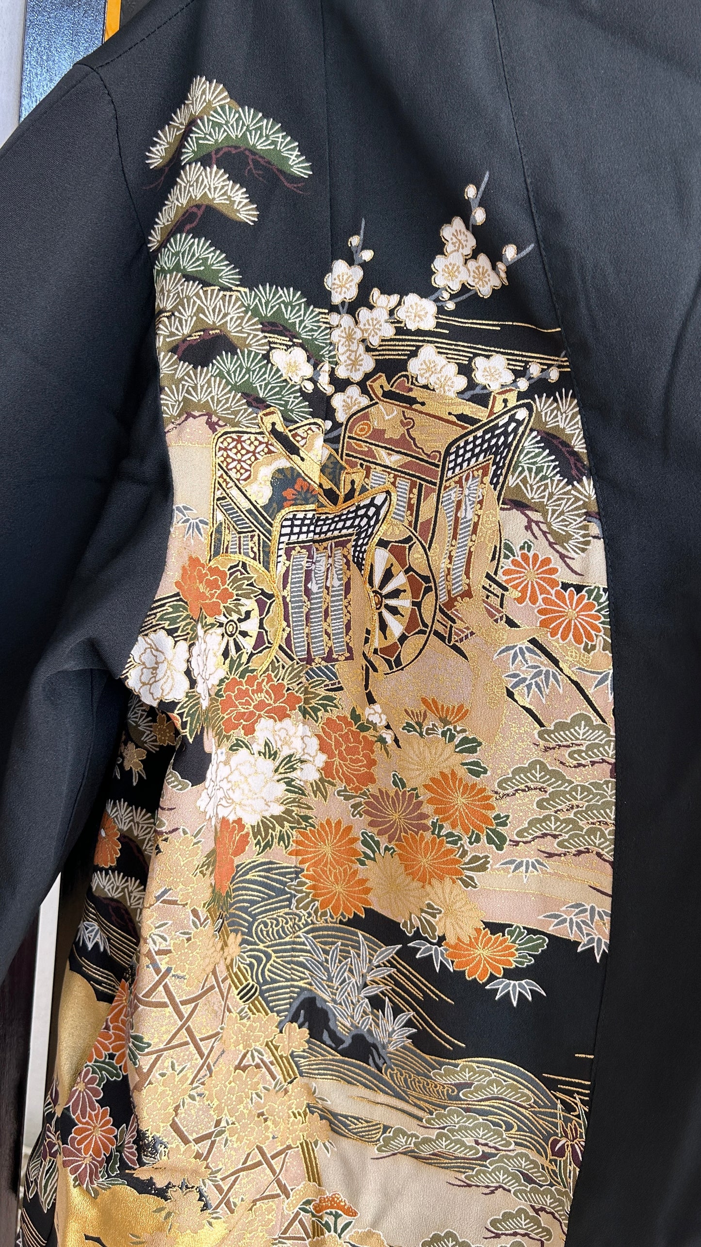 Upcycled Kimono Blazer 2T Black