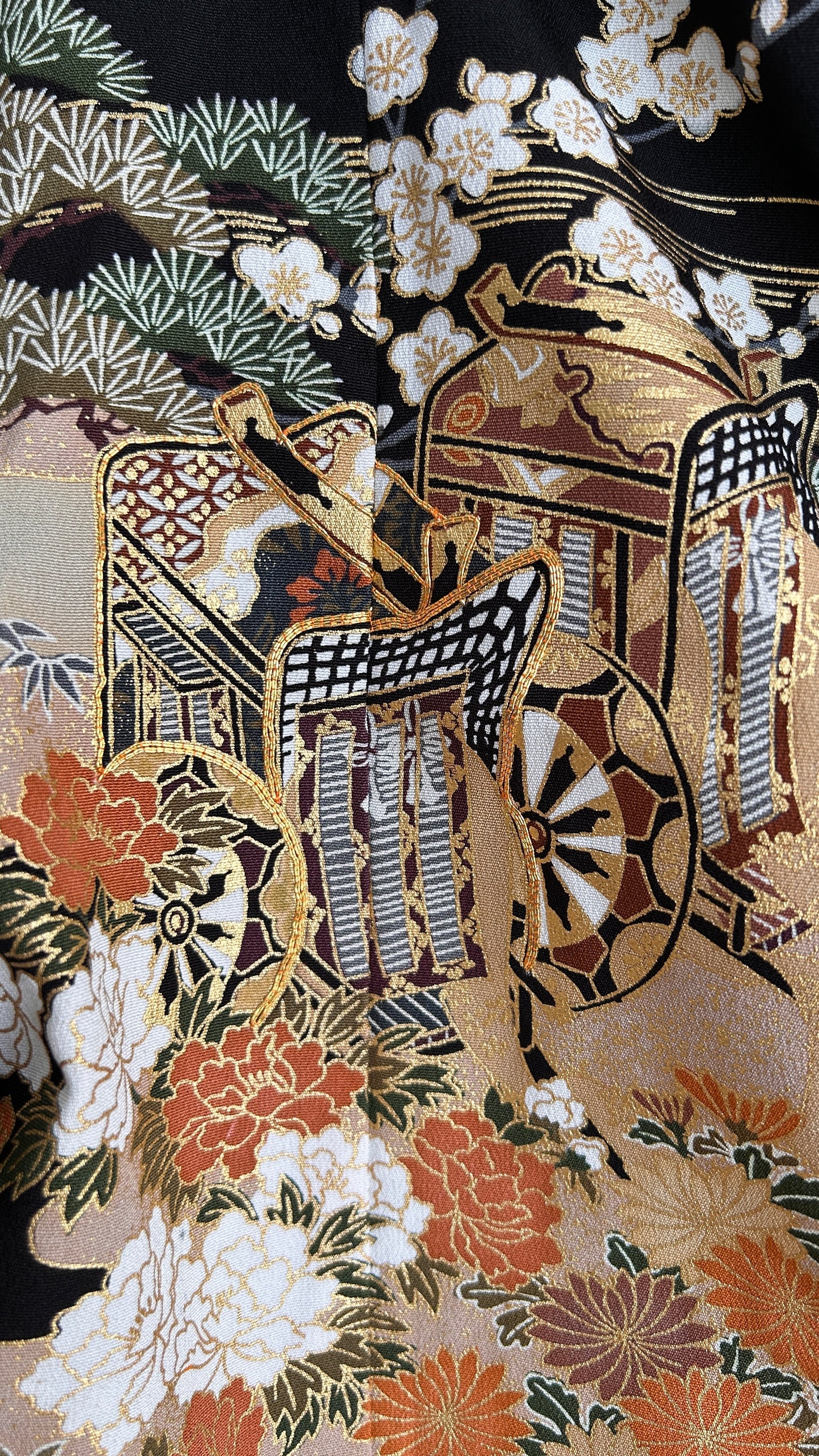 Upcycled Kimono Blazer 2T Black