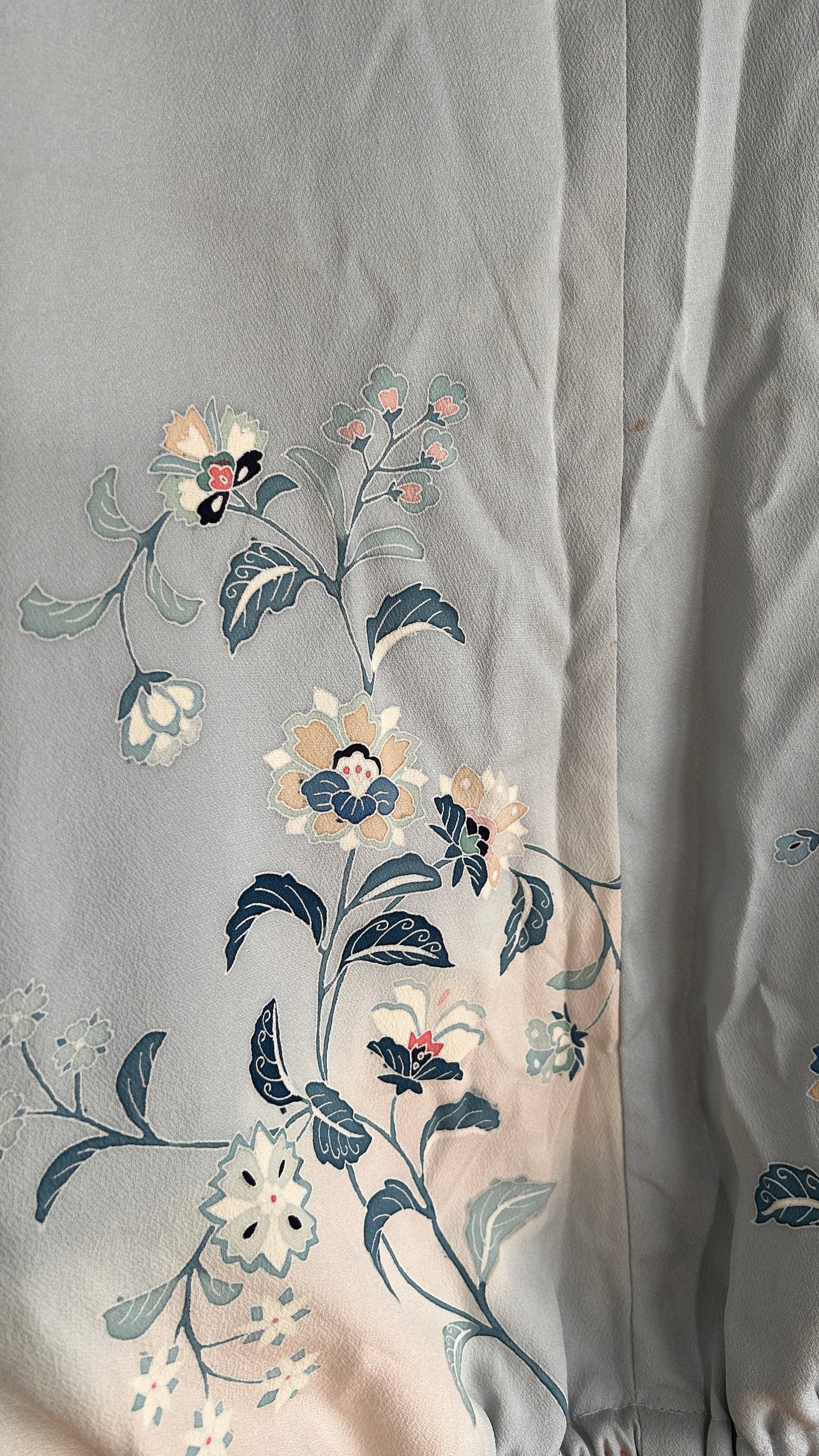 Upcycled Kimono Biwako Hoodie Blue