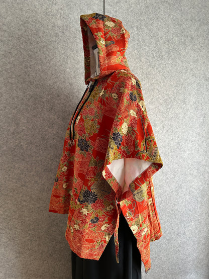 Hooded Poncho | Red | Size 2