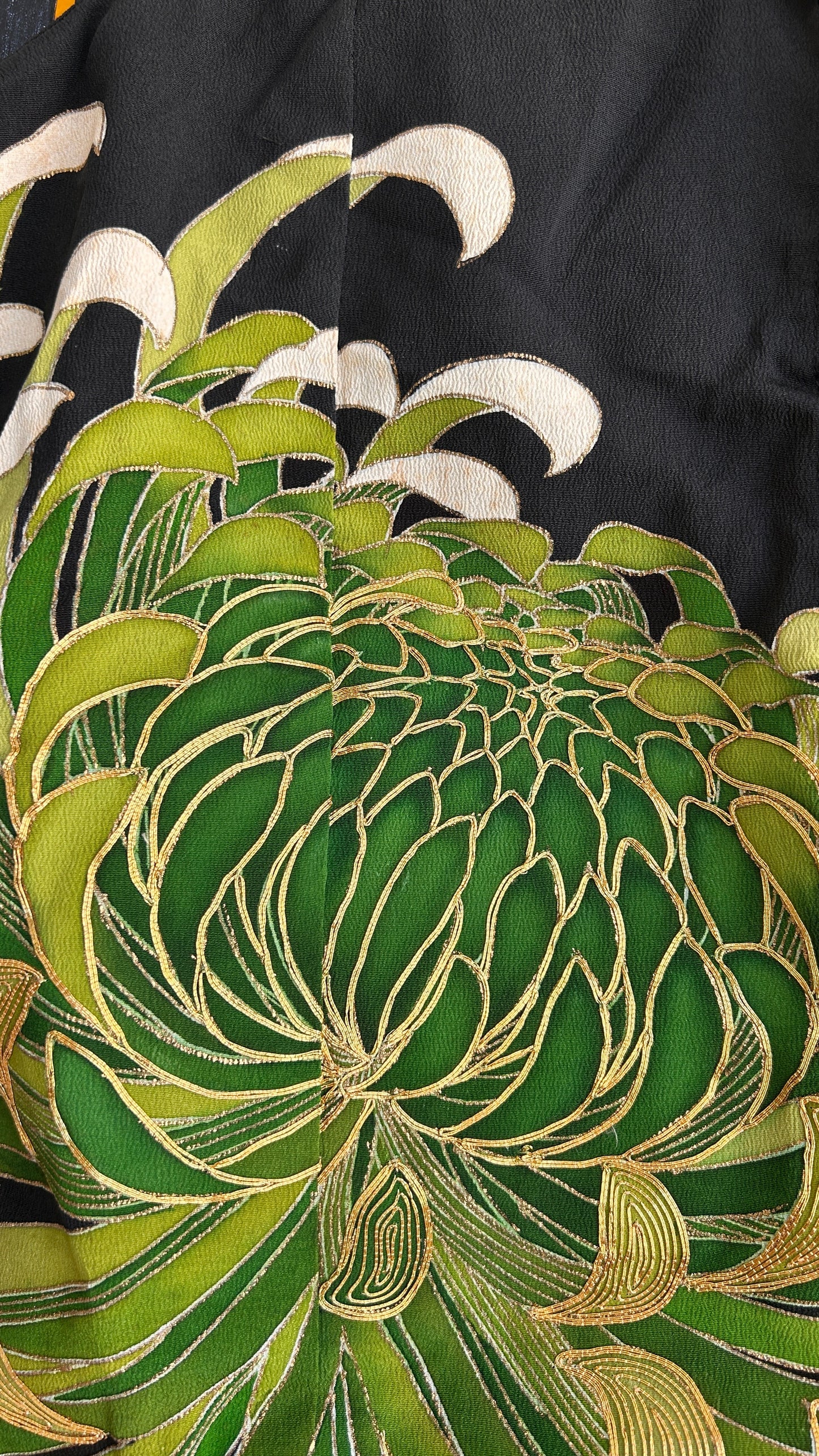 Upcycled Kimono Regular Hoodie Black