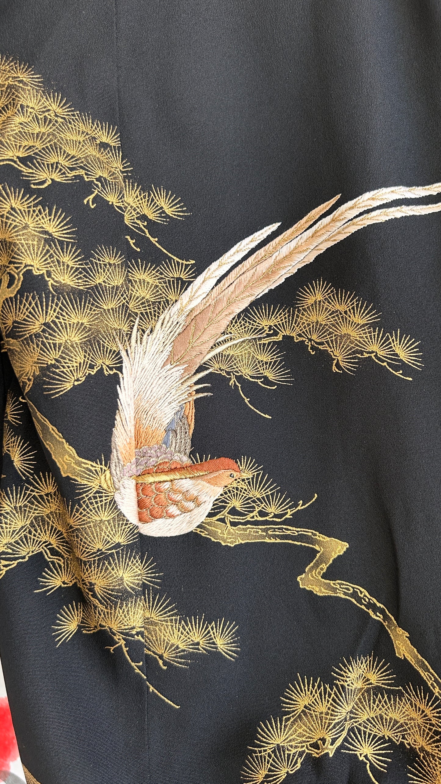 Upcycled Kimono Kodomo Hoodie Black