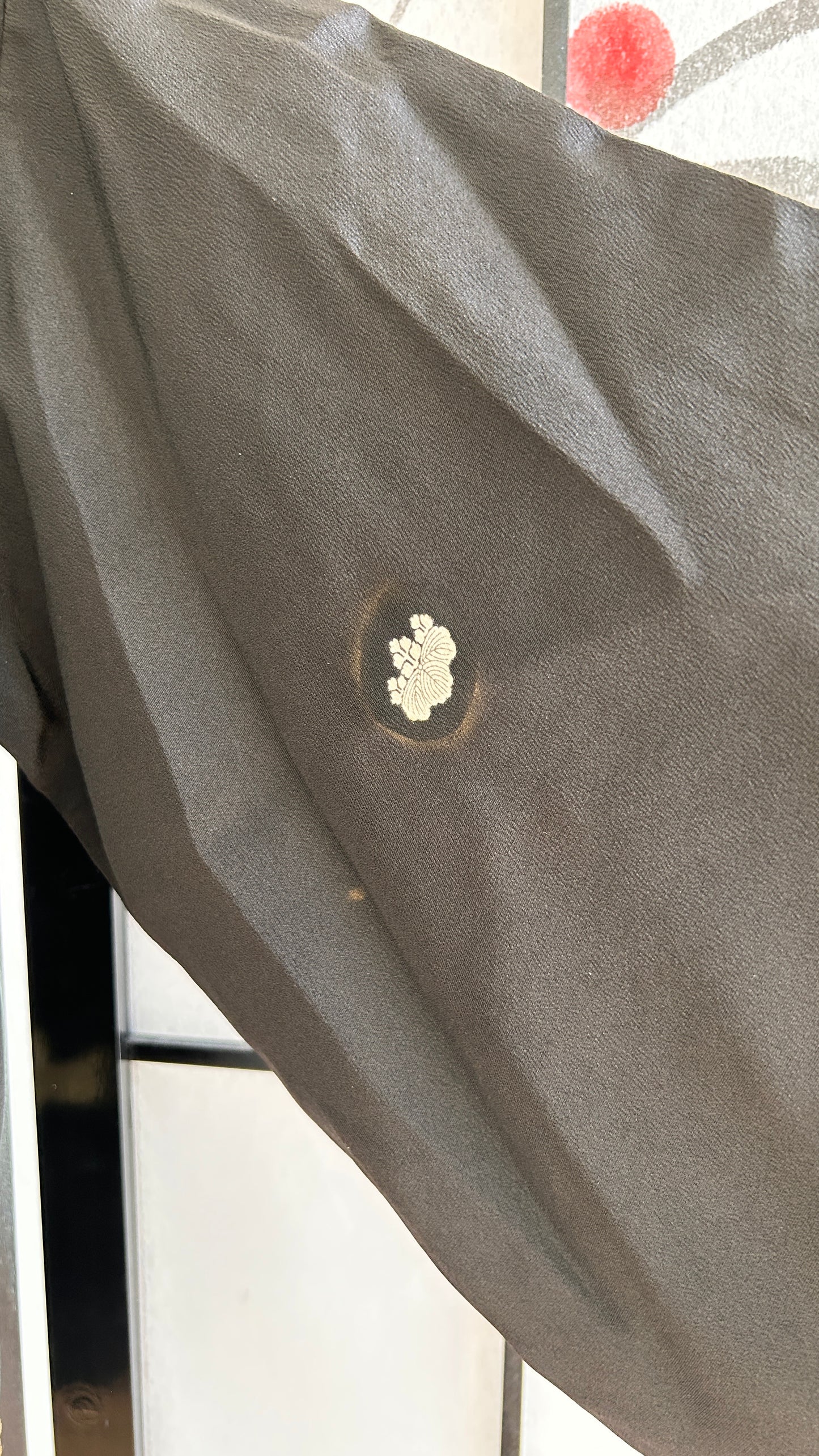 Upcycled Kimono Kodomo Hoodie Black