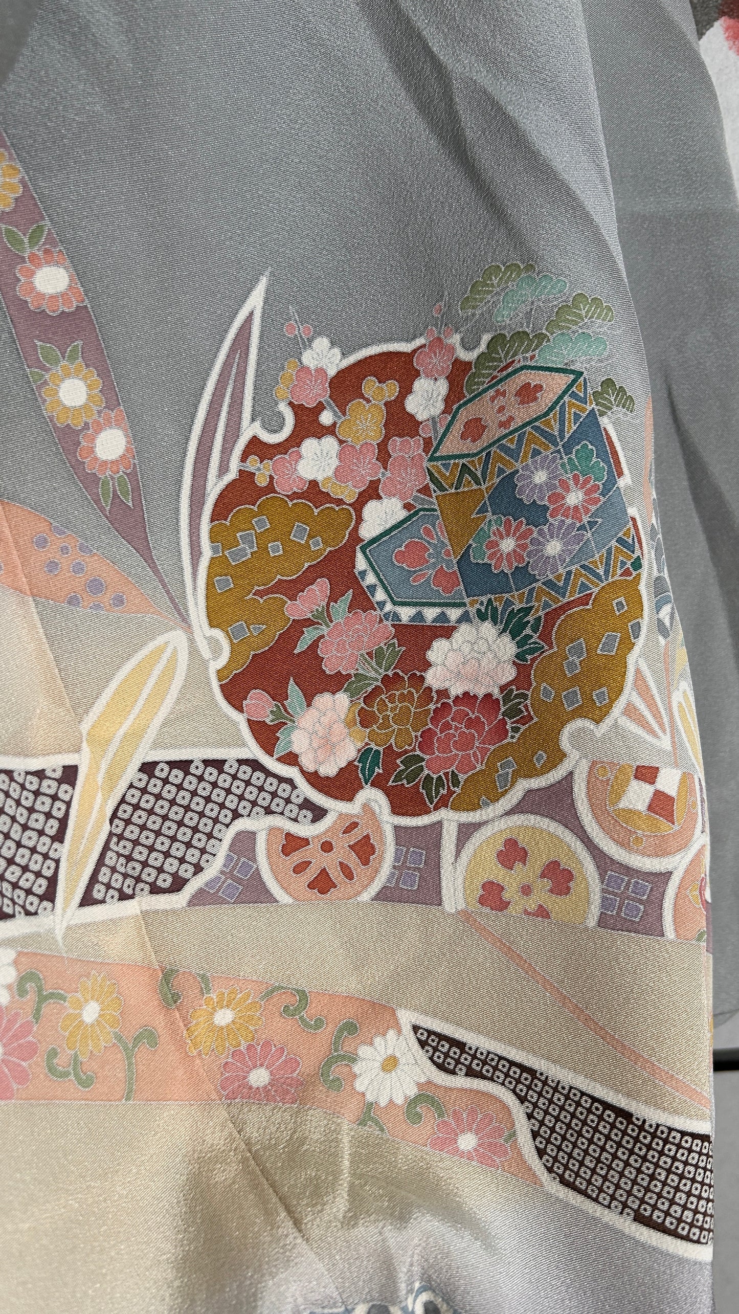 Upcycled Kimono Kodomo Hoodie Blue