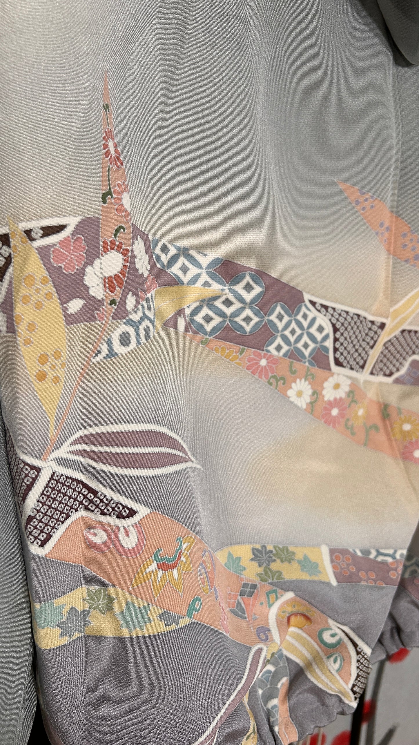 Upcycled Kimono Kodomo Hoodie Blue