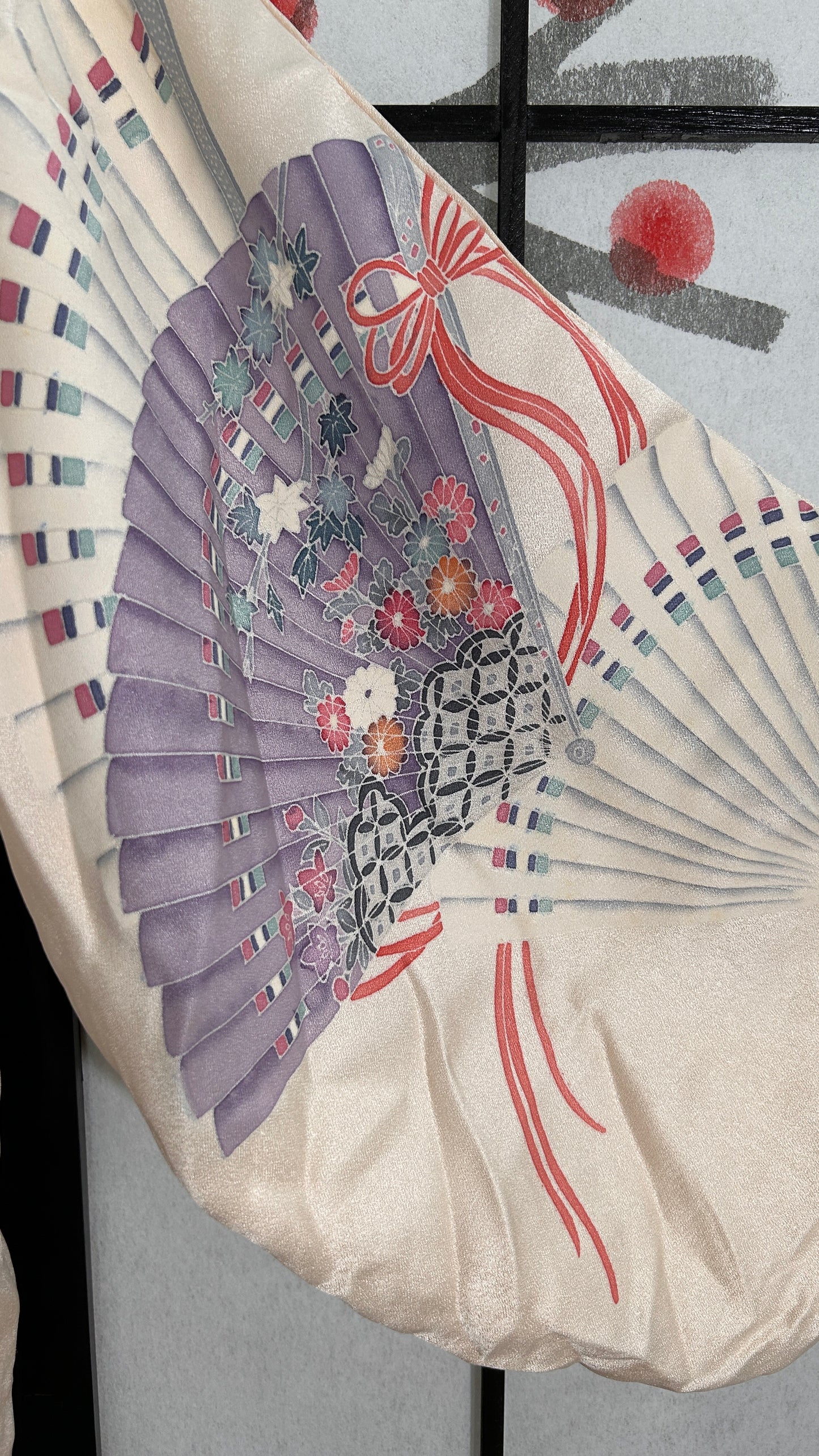 Upcycled Kimono Kodomo Hoodie Cream