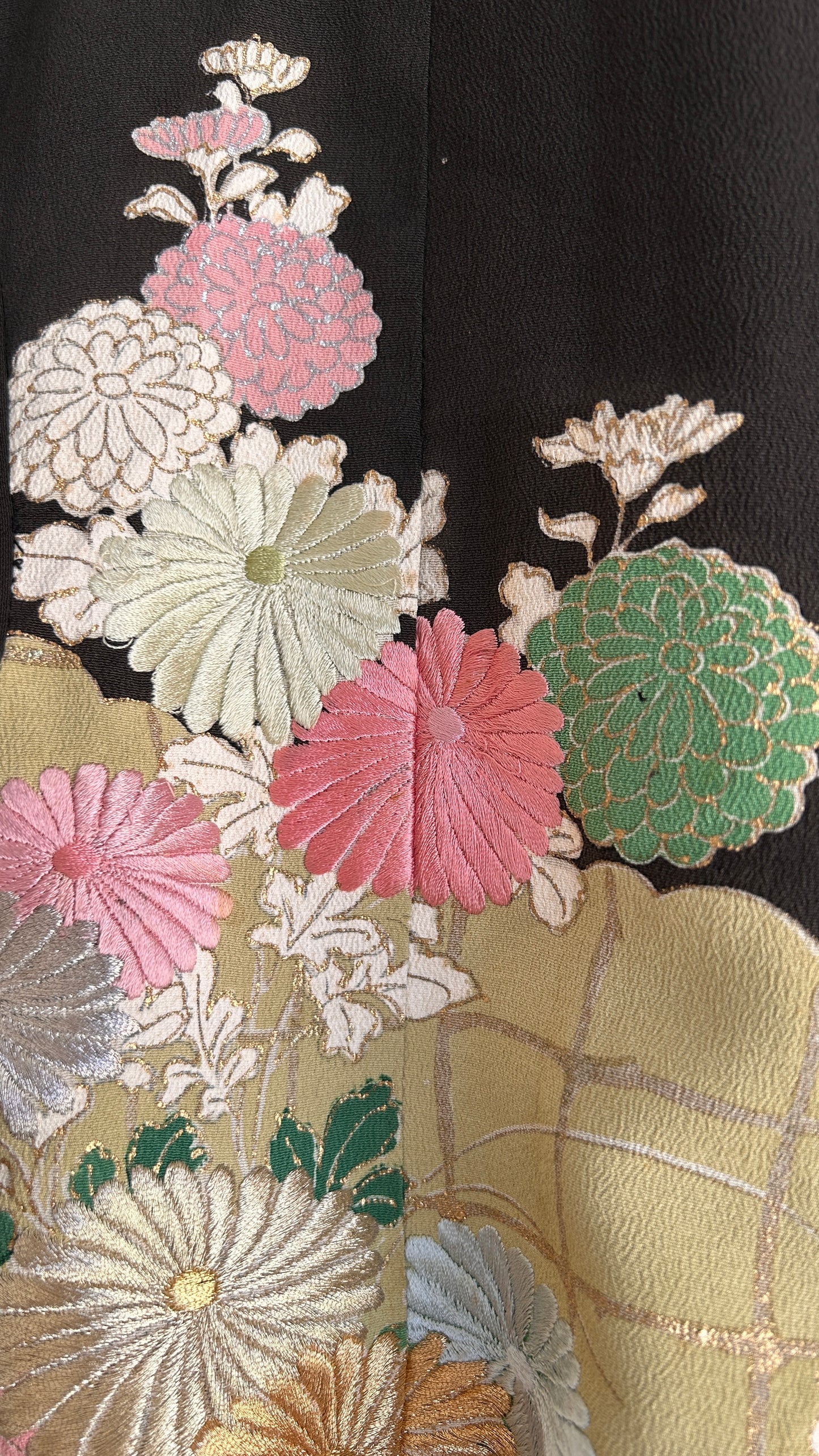 Upcycled Kimono Kodomo Hoodie Black