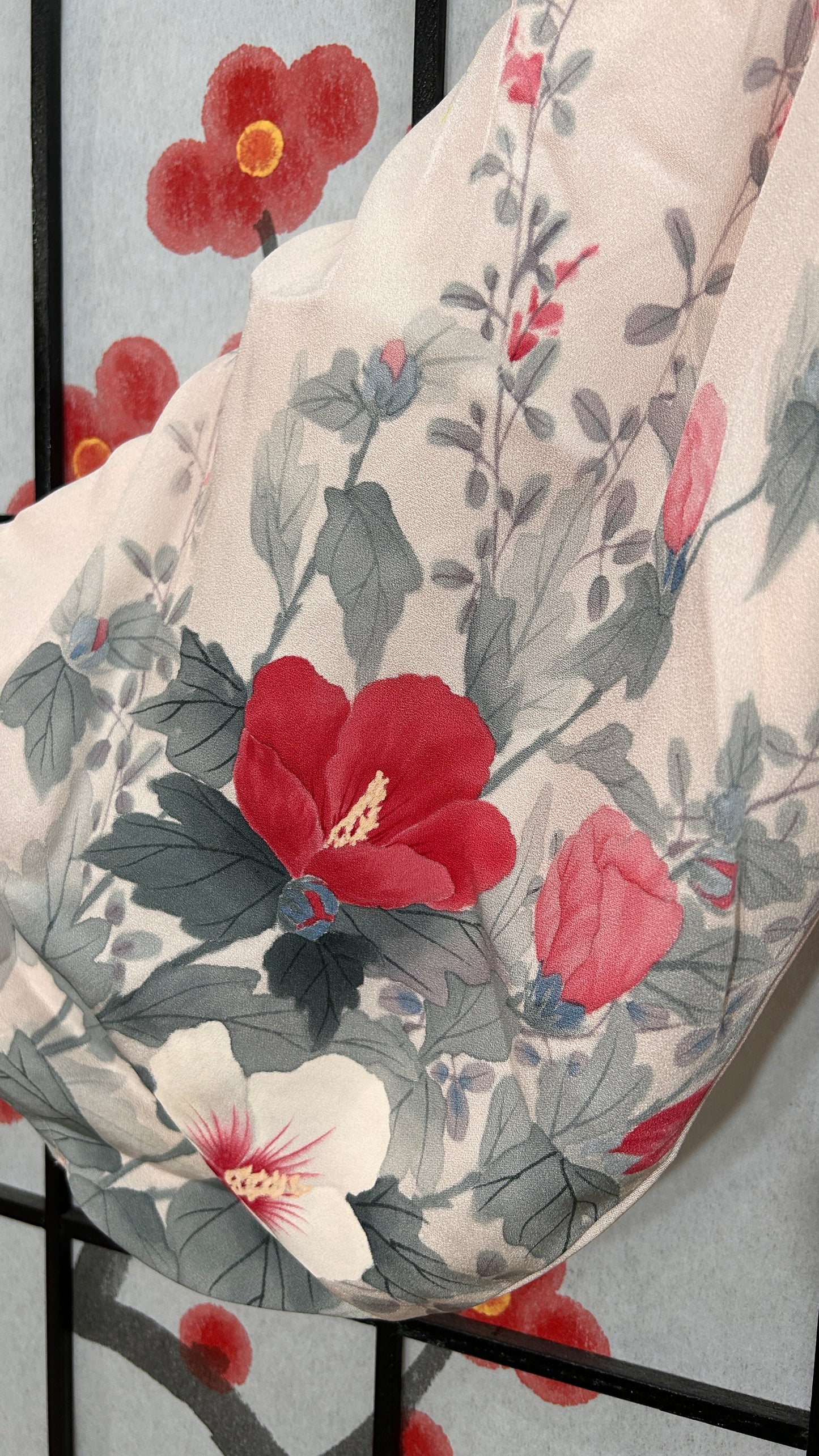 Upcycled Kimono Hoodie with Zipper Pink