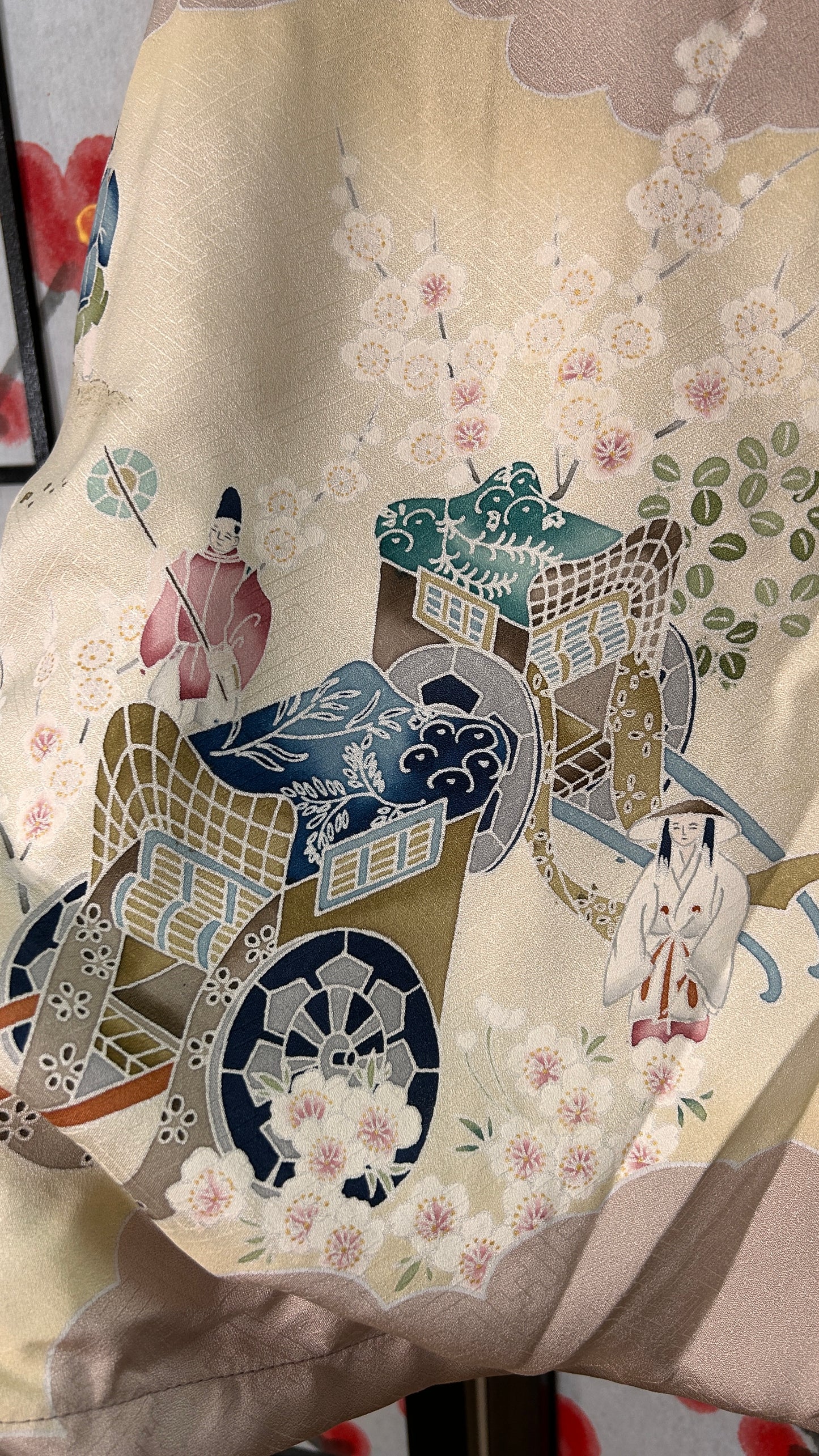 Upcycled Kimono Hoodie with Zipper