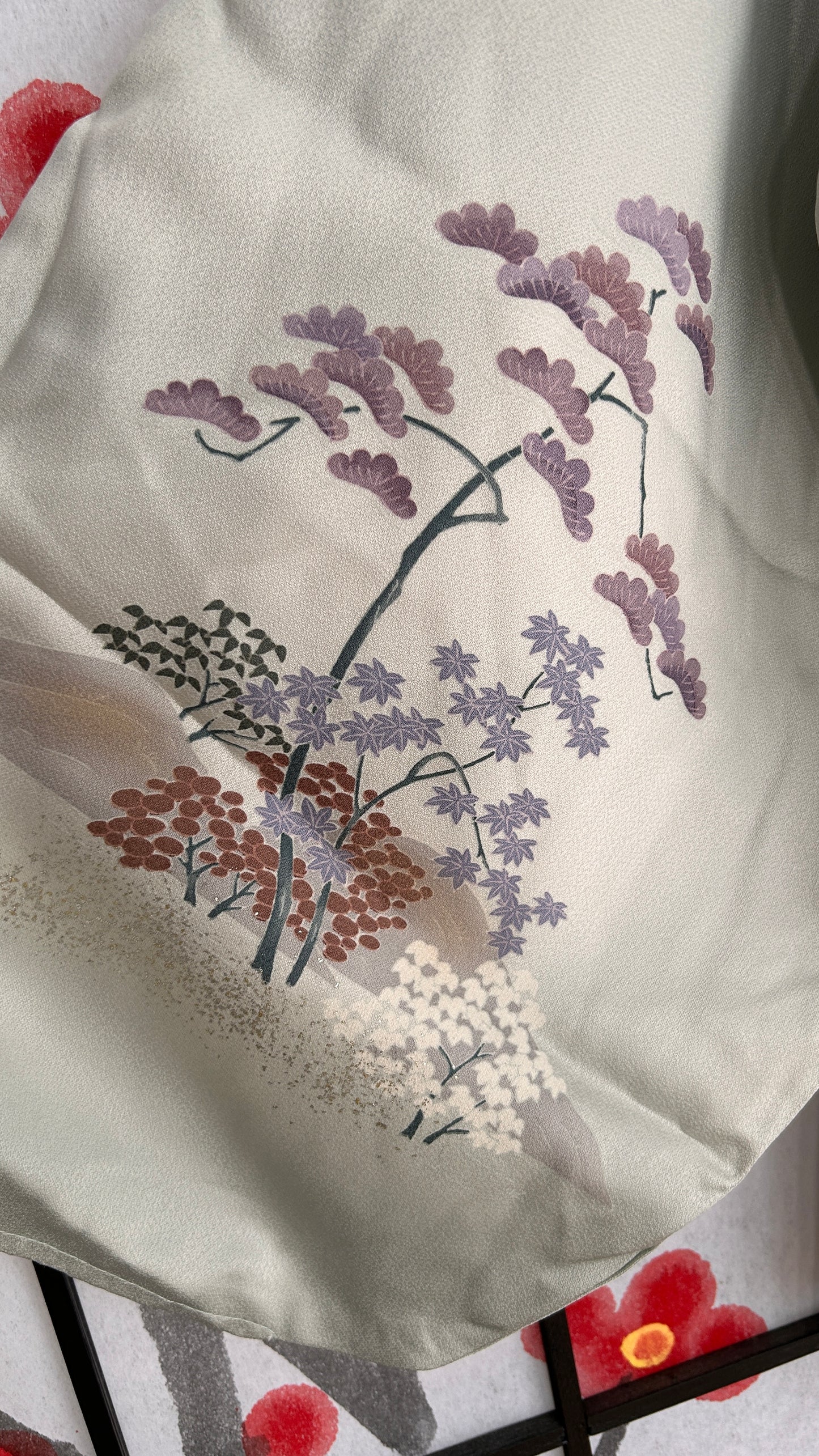 Upcycled Kimono Hoodie with Zipper Light blue