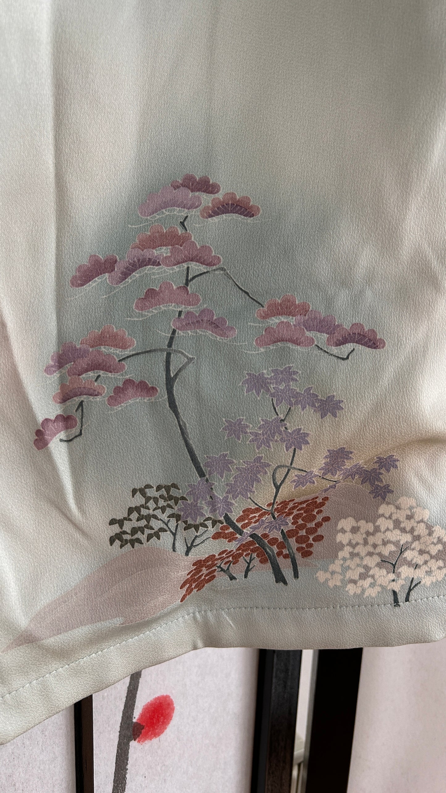 Upcycled Kimono Hoodie with Zipper Light blue