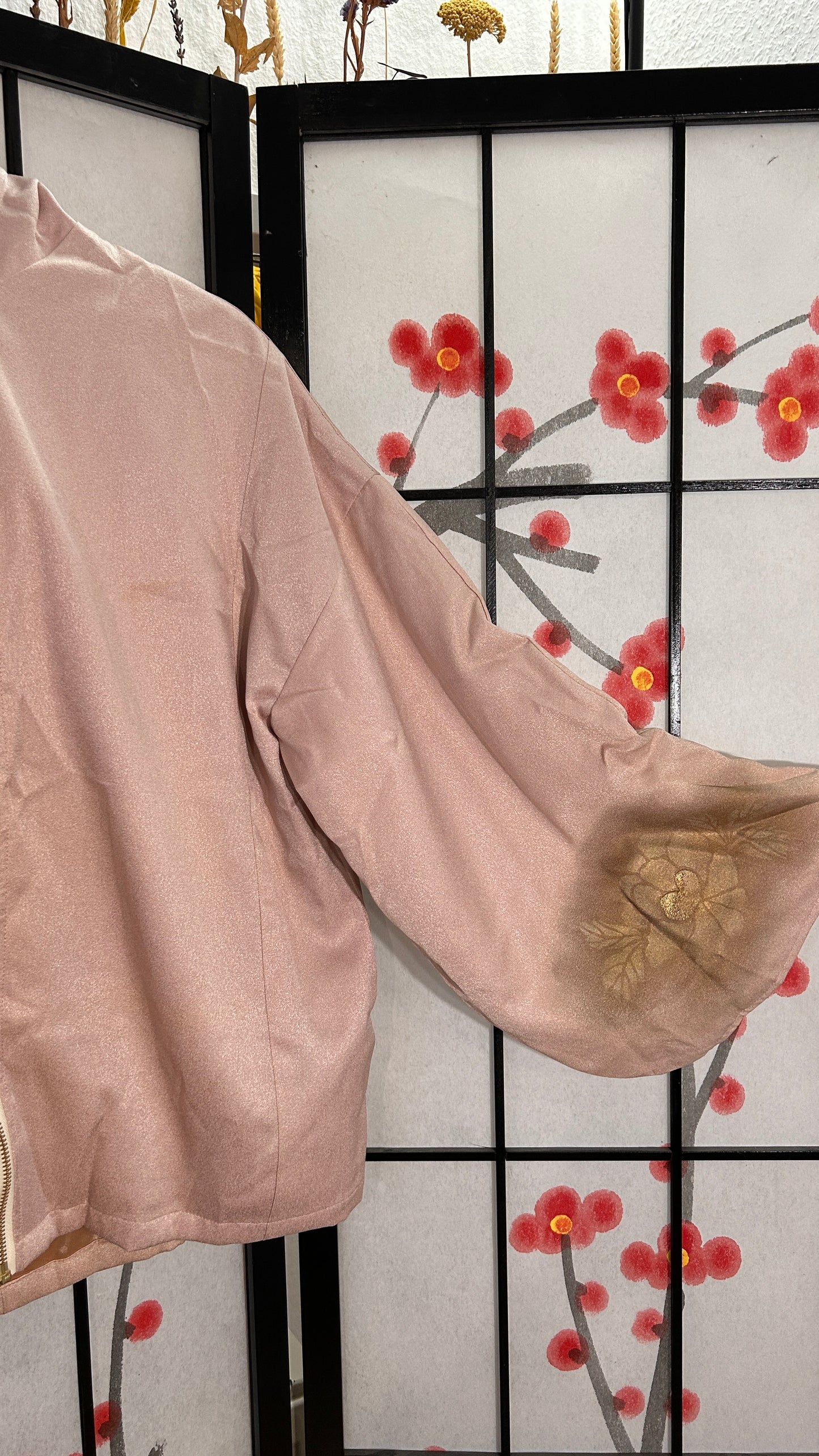 Upcycled Kimono Hoodie with Zipper