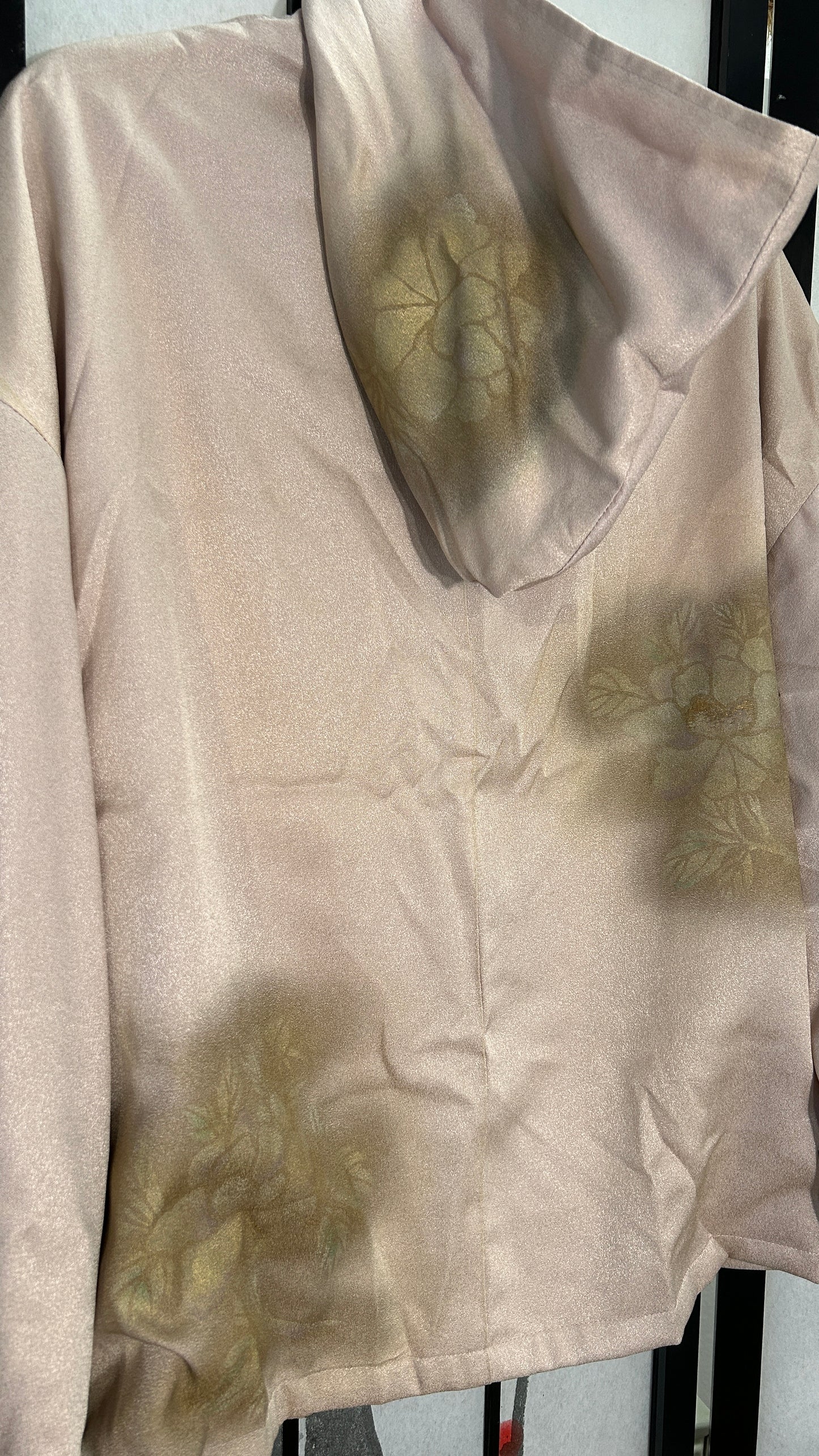 Upcycled Kimono Hoodie with Zipper