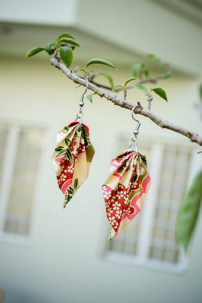 Big Leaves Origami Earrings | Leverras Art